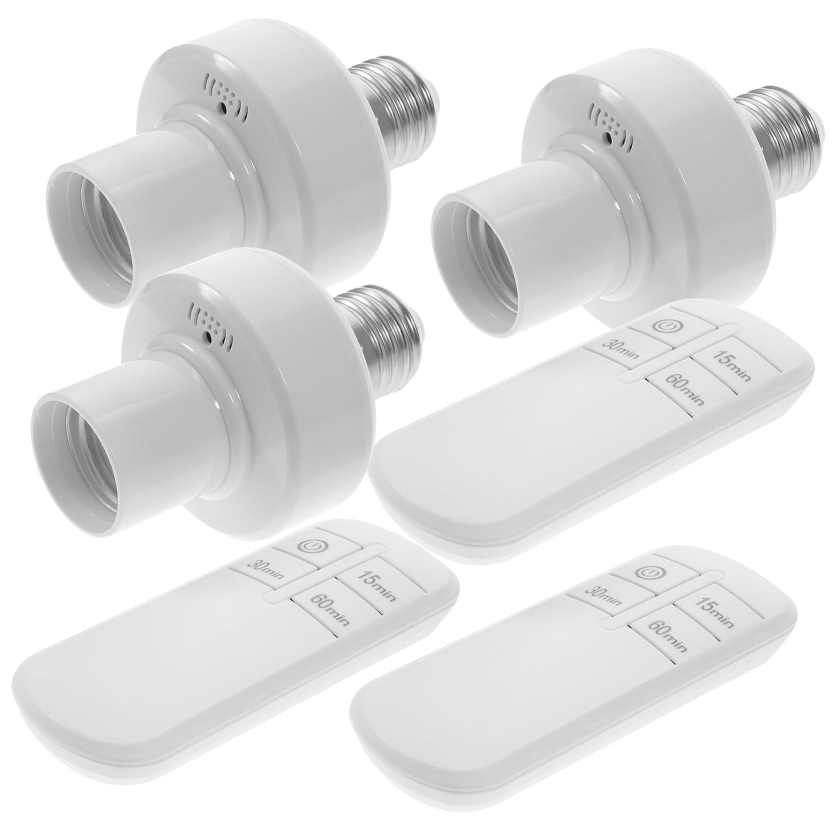 DOITOOL 3er Set Fernbedienung Lichtfassung E26/E27 Drahtlose Fernbedienung Für Lampen Remote Control Light Socket Timer Steuerung Für Haushaltslampen Einfache Installation von DOITOOL