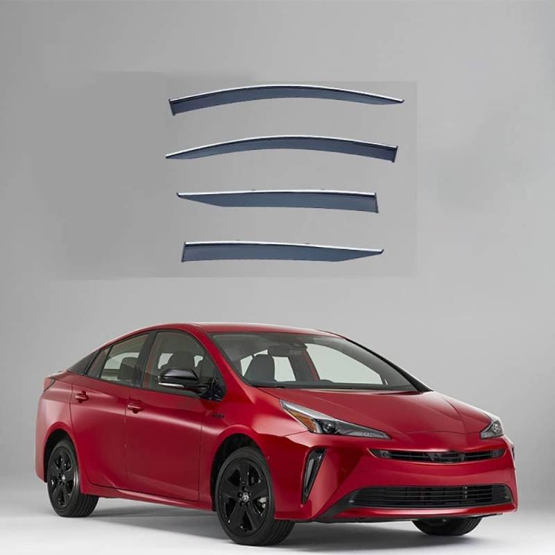 DOKLY 4 Stück ABS Auto Autofenster Windabweiser für Toyota Prius XW50 2016-2022, Regenschutz Seitenfenster Luftabweiser Regenabweiser Auto Zubehör von DOKLY