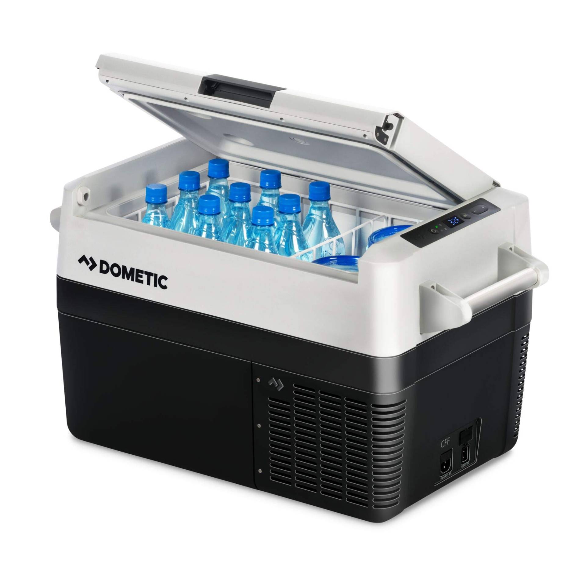 DOMETIC CoolFreeze CFF 35, tragbare elektrische Kompressor-Kühlbox, 34 Liter, 12/24 V und 230 V für Auto, Lkw, Boot, Reisemobil und Steckdose von DOMETIC