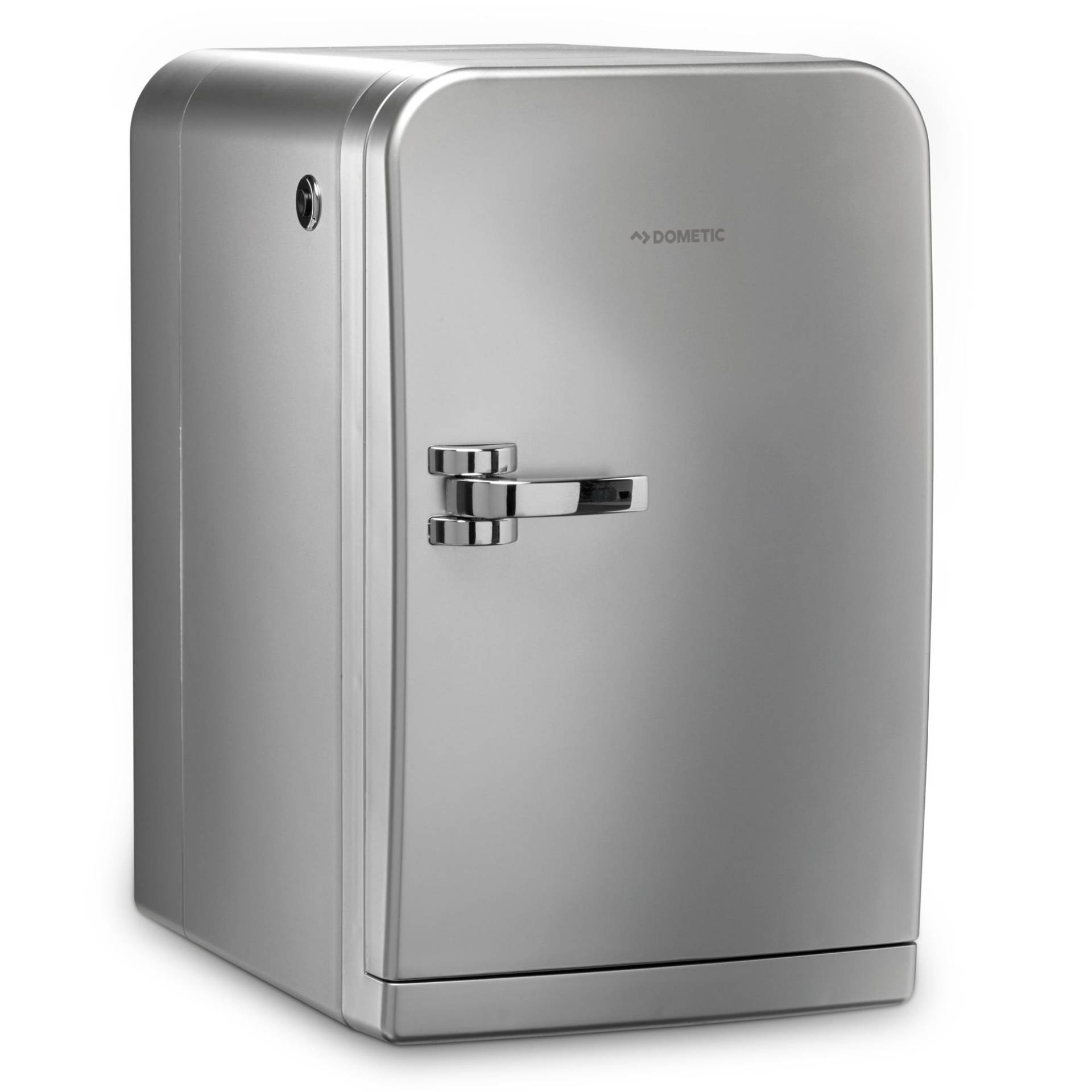 DOMETIC MF 5M Mini-Kühlschrank, thermo-elektrisch, 5 Liter, 12 V und 230 V, für Catering, Büro, Hotel oder zu Hause, Ergänzung zur Kaffeemaschine, Silber von DOMETIC