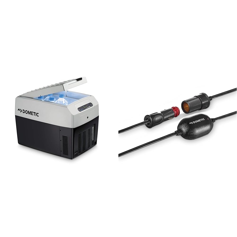 DOMETIC Tropicool TCX 14 - tragbare elektrische Kühlbox für 12/24 und 230 V Anschluss & M 50U Universeller Batterie-Wächter für 12 V Anwendungen von DOMETIC