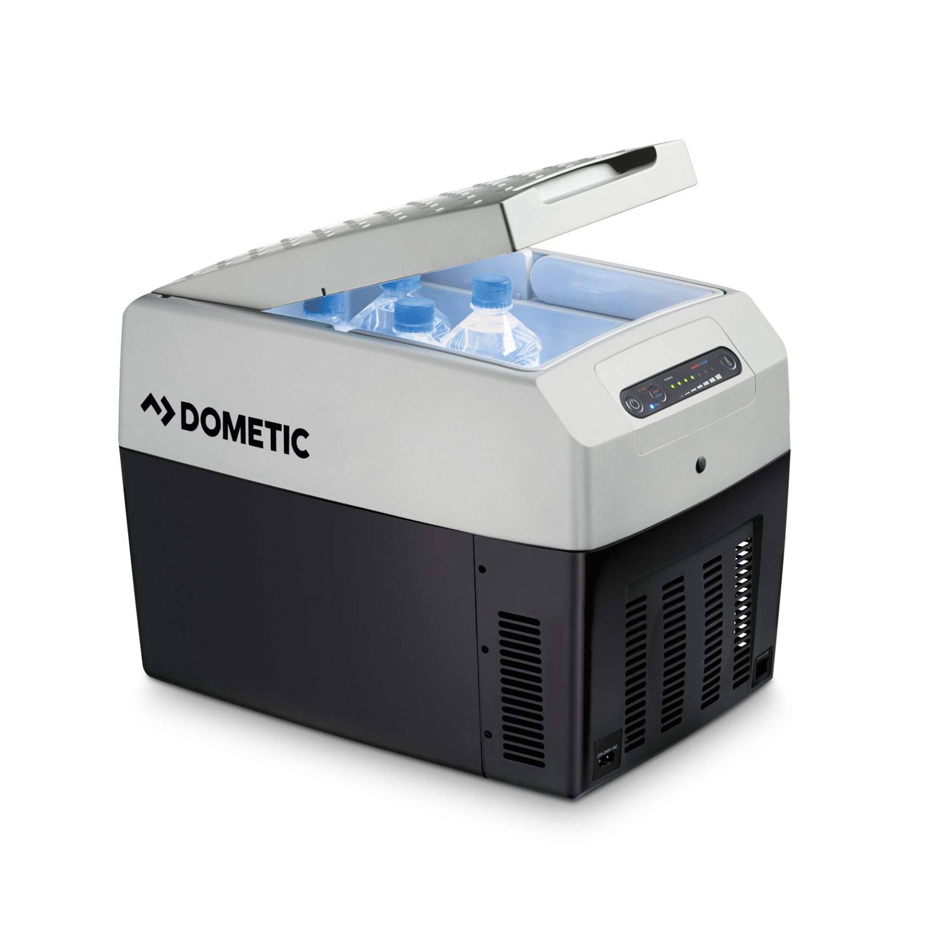 DOMETIC Tropicool TCX 14 - tragbare elektrische Kühlbox für 12/24 und 230 V Anschluss, 14 Liter, für Auto, LKW, Boot, Reisemobil und Steckdose, Grau von DOMETIC