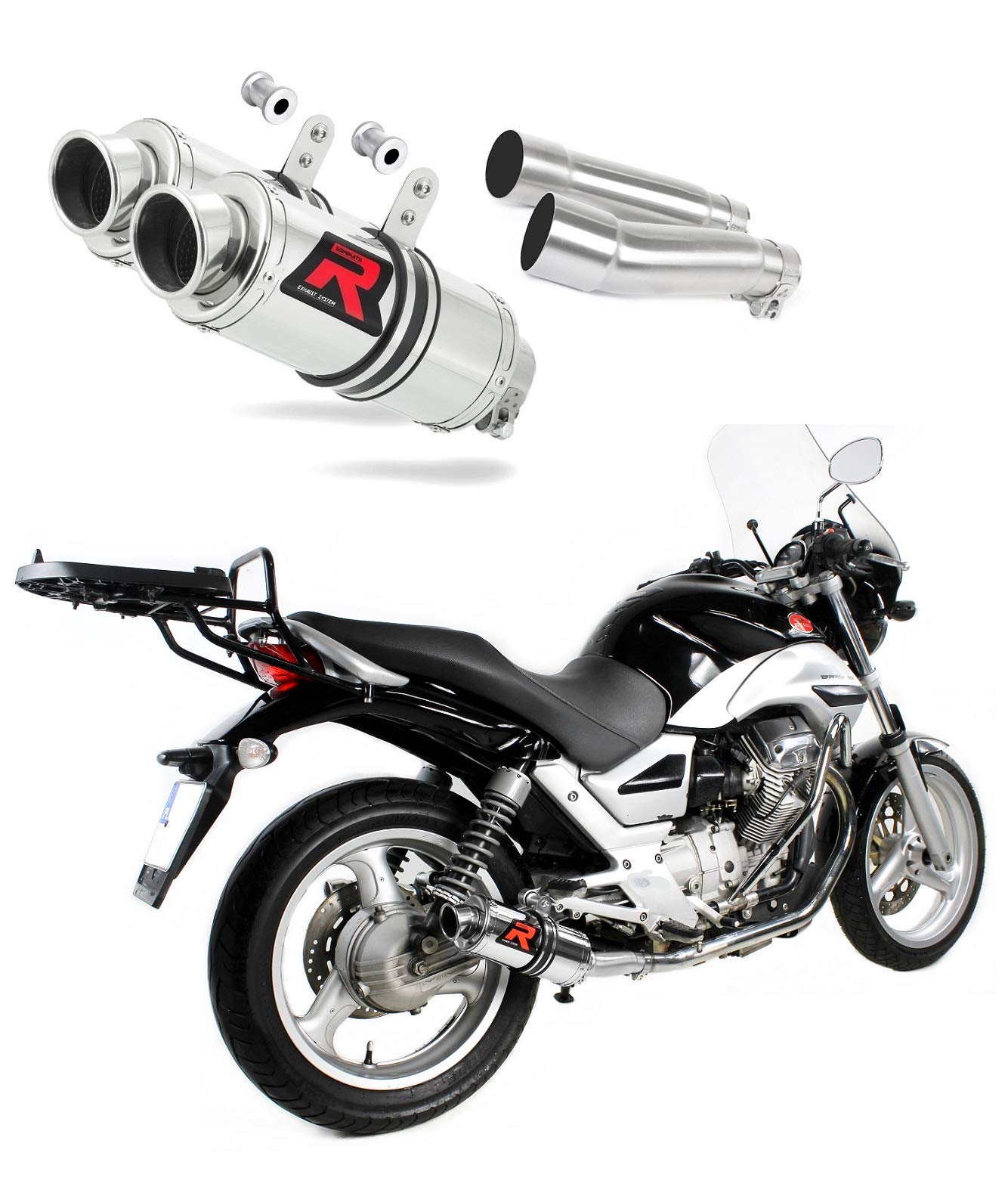 Auspuff Breva ie 750 GP I Endschalldämpfer Dominator Exhaust Racing Slip-on 2003 2004 2005 2006 2007 2008 2009 von DOMINATOR EXHAUST SYSTEM