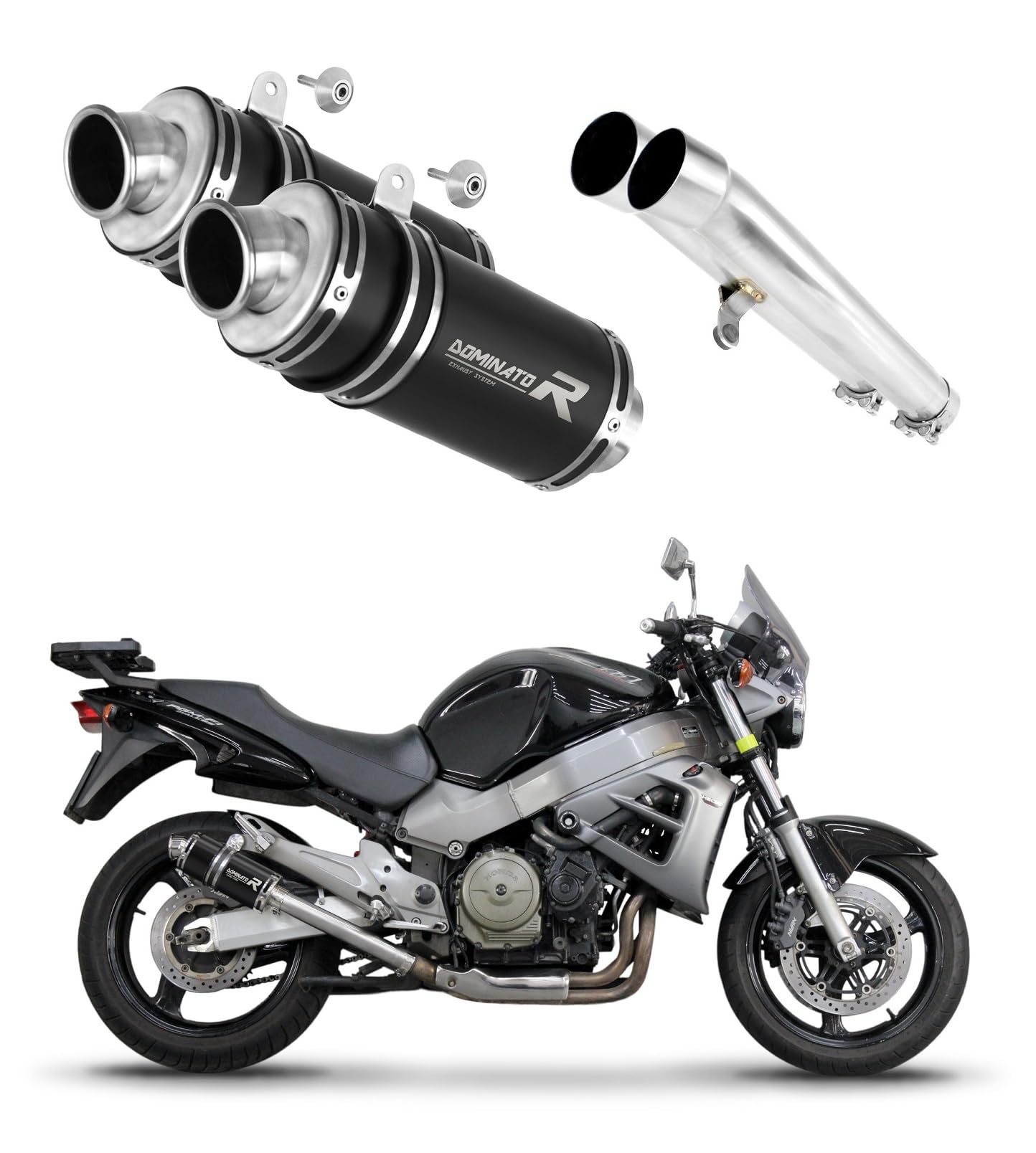 DOMINATOR Auspuff Endschalldämpfer GP1 SCHWARZ passend für CB 1100 X11 von DOMINATOR EXHAUST SYSTEM