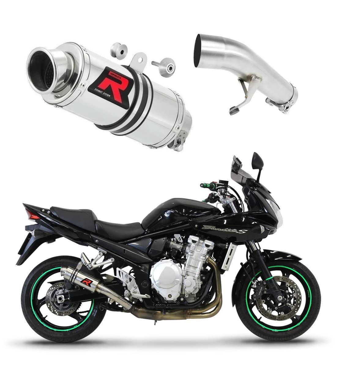 Dominator Endschalldämpfer GP1 kompatibel mit GSF 650 Bandit N/S 2007-2016 von DOMINATOR EXHAUST SYSTEM