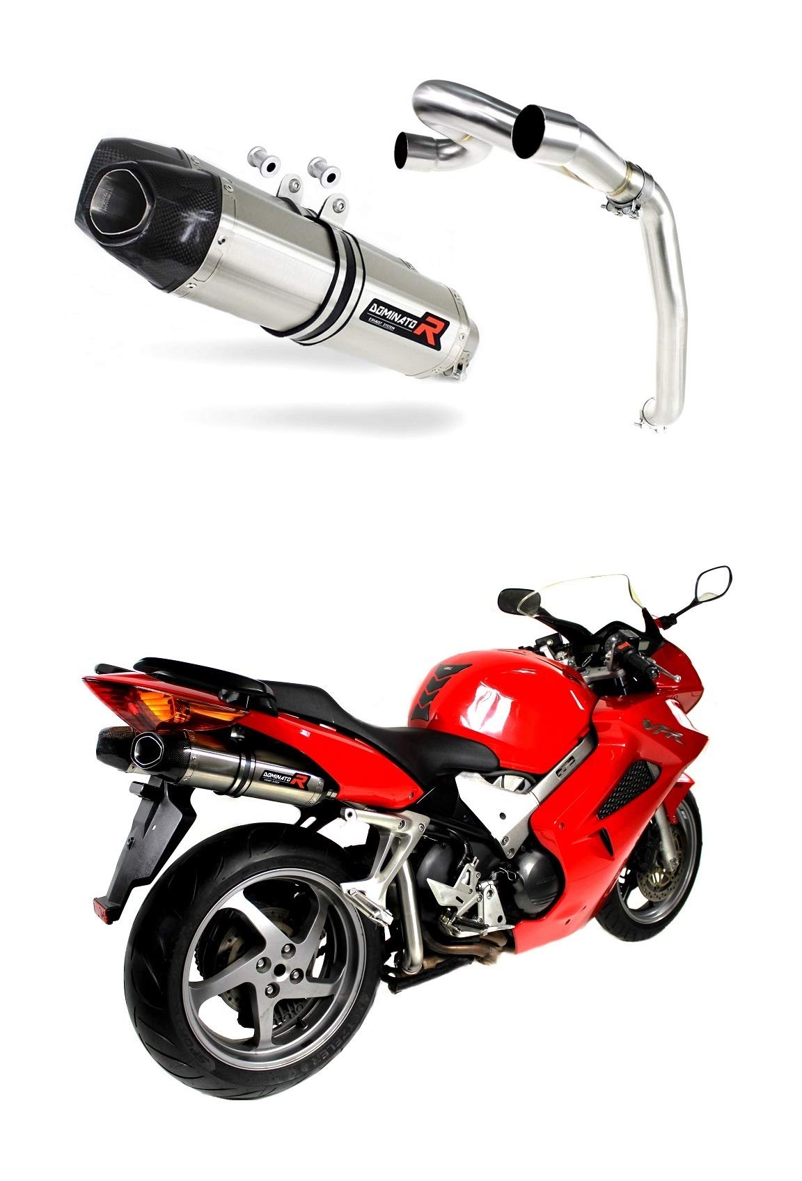 DOMINATOR Auspuff Endschalldämpfer HP1 kompatibel mit VFR 800 V TEC 2002-2013 von DOMINATOR EXHAUST SYSTEM