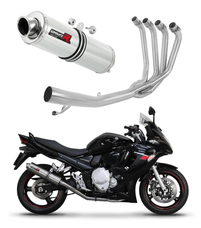 DOMINATOR Auspuff Krümmer Endschalldämpfer ST kompatibel mit GSXF 650 2007-2016 von DOMINATOR EXHAUST SYSTEM