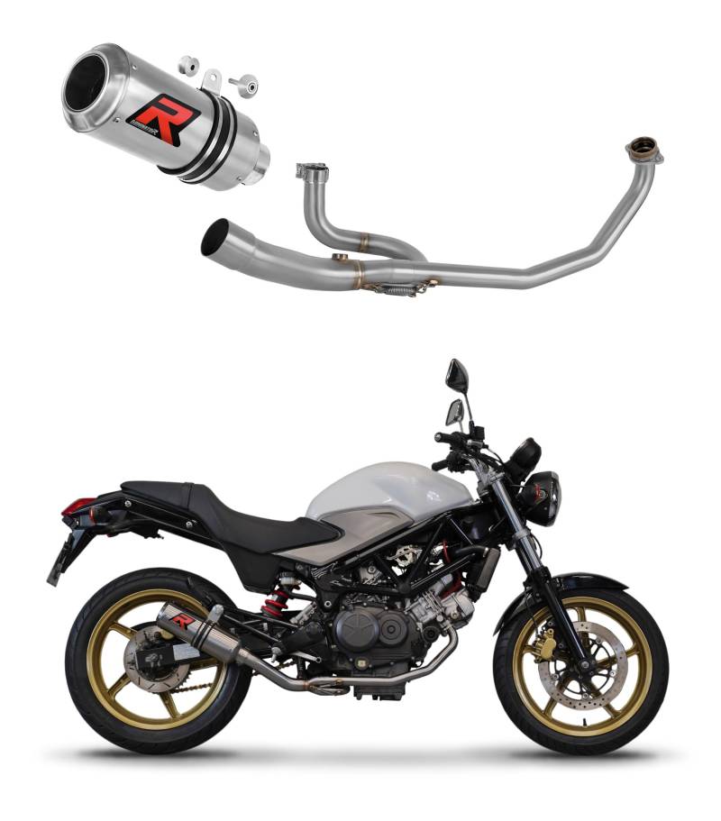 DOMINATOR Auspuffanlage Auspuffanlage Schalldämpfer GP passend für VTR 250 2009-2015 von DOMINATOR EXHAUST SYSTEM