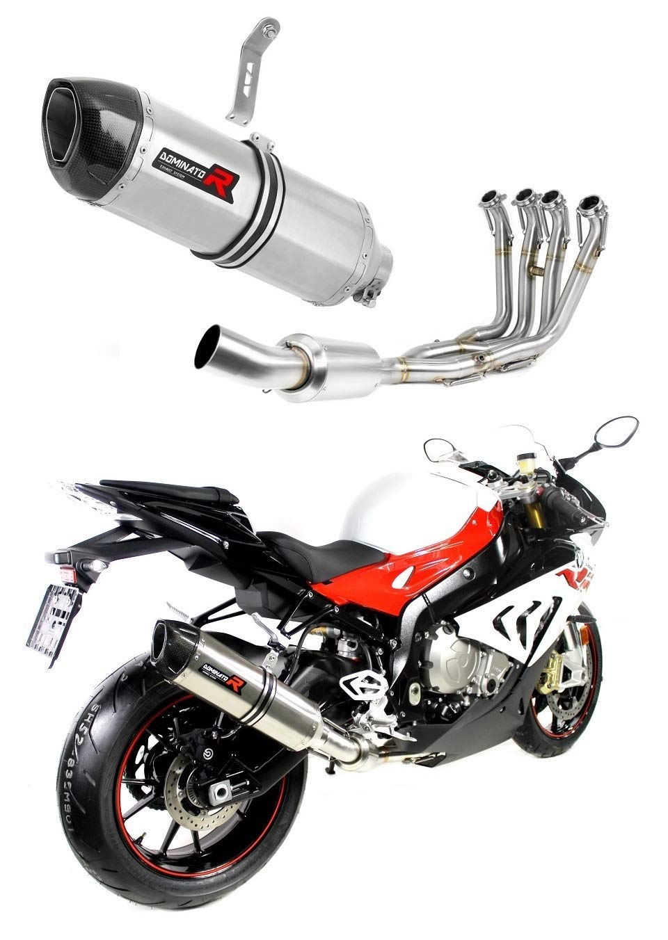 DOMINATOR Auspuffanlage Endschalldämpfer HP1 kompatibel mit S1000RR EX 2017-2018 von DOMINATOR EXHAUST SYSTEM