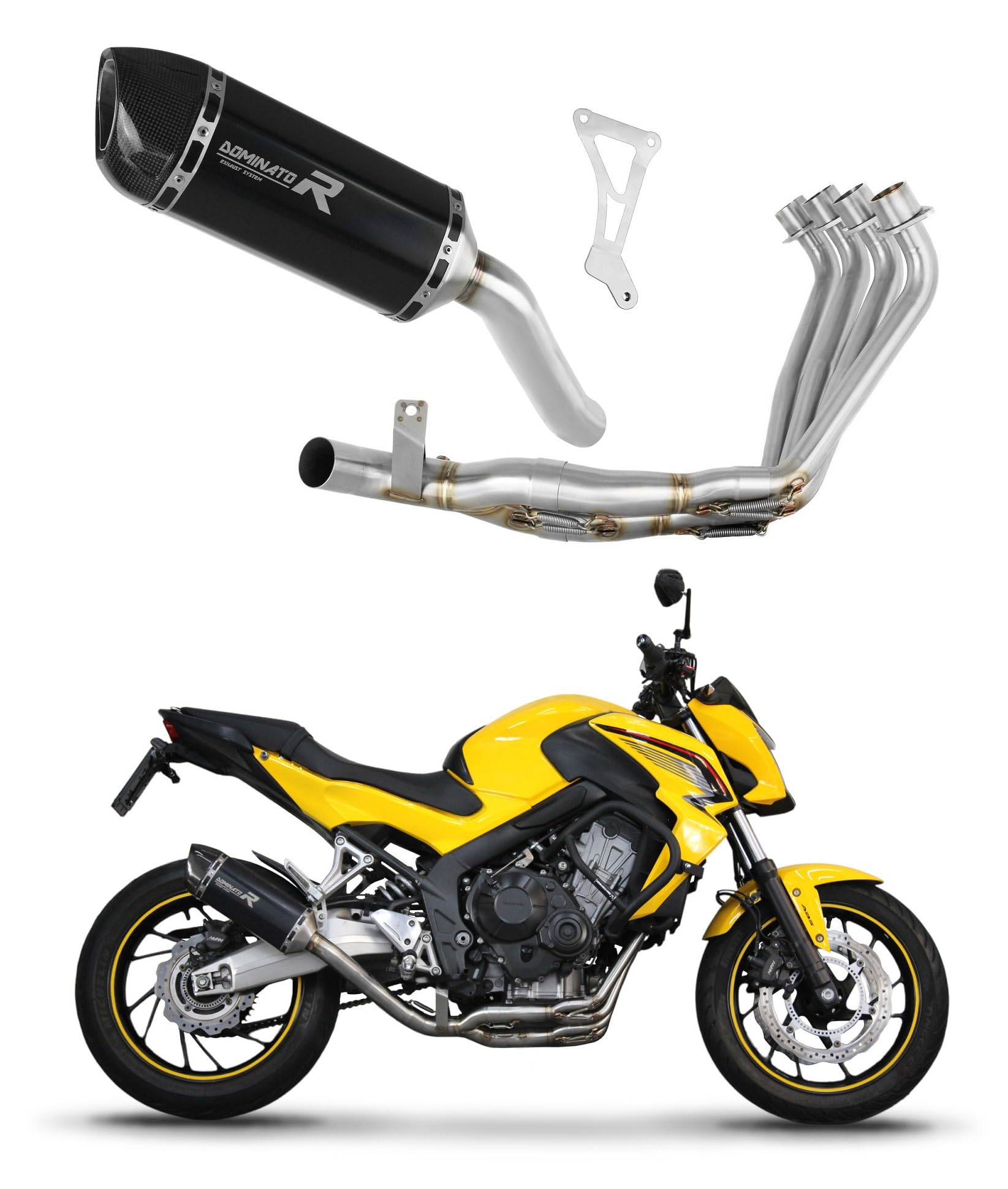 DOMINATOR Auspuffanlage Endschalldämpfer HP1 schwarz kompatibel mit CBR 650 F 2014-2018 von DOMINATOR EXHAUST SYSTEM