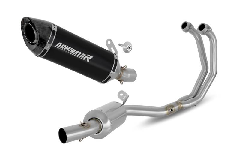 DOMINATOR Auspuffanlage Endschalldämpfer HP8 SCHWARZ kompatibel mit YZF - R3 2022 von DOMINATOR EXHAUST SYSTEM