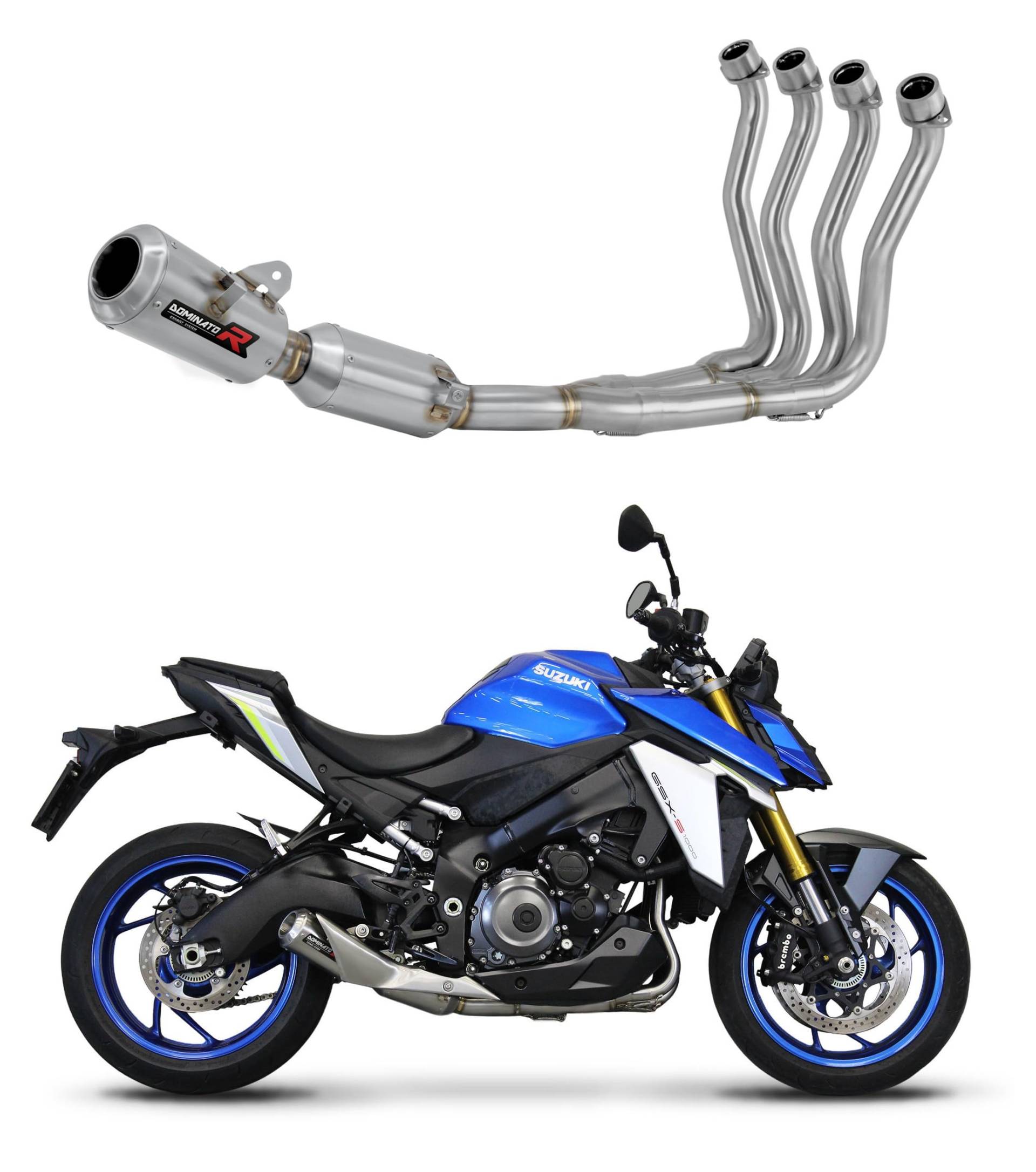 DOMINATOR Auspuffanlagen Schalldämpfer GPS kompatibel mit GSX - S 1000/1000 GT / 950 2021-2023 von DOMINATOR EXHAUST SYSTEM