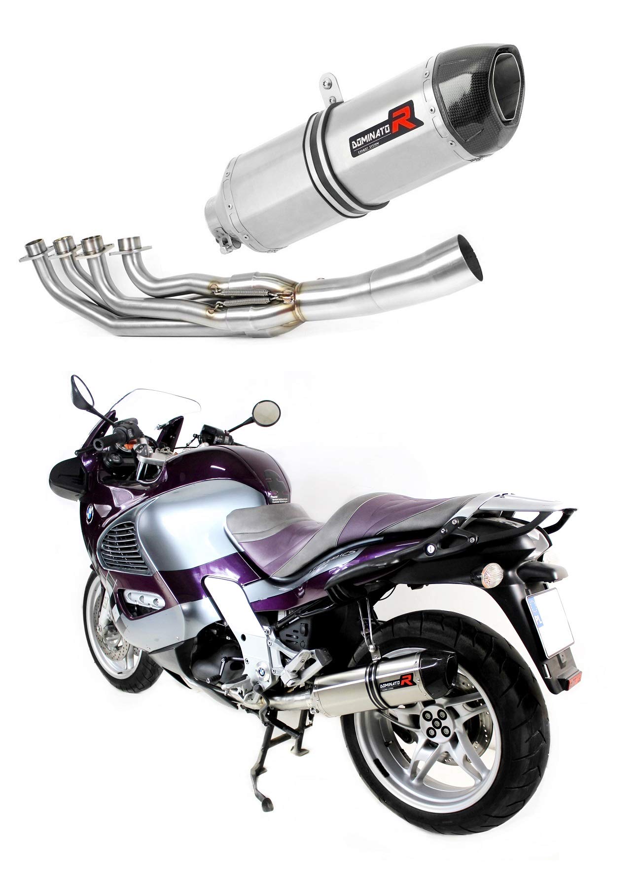 DOMINATOR Auspuffanlagen Schalldämpfer HP1 kompatibel mit K1200RS 1997-2000 von DOMINATOR EXHAUST SYSTEM