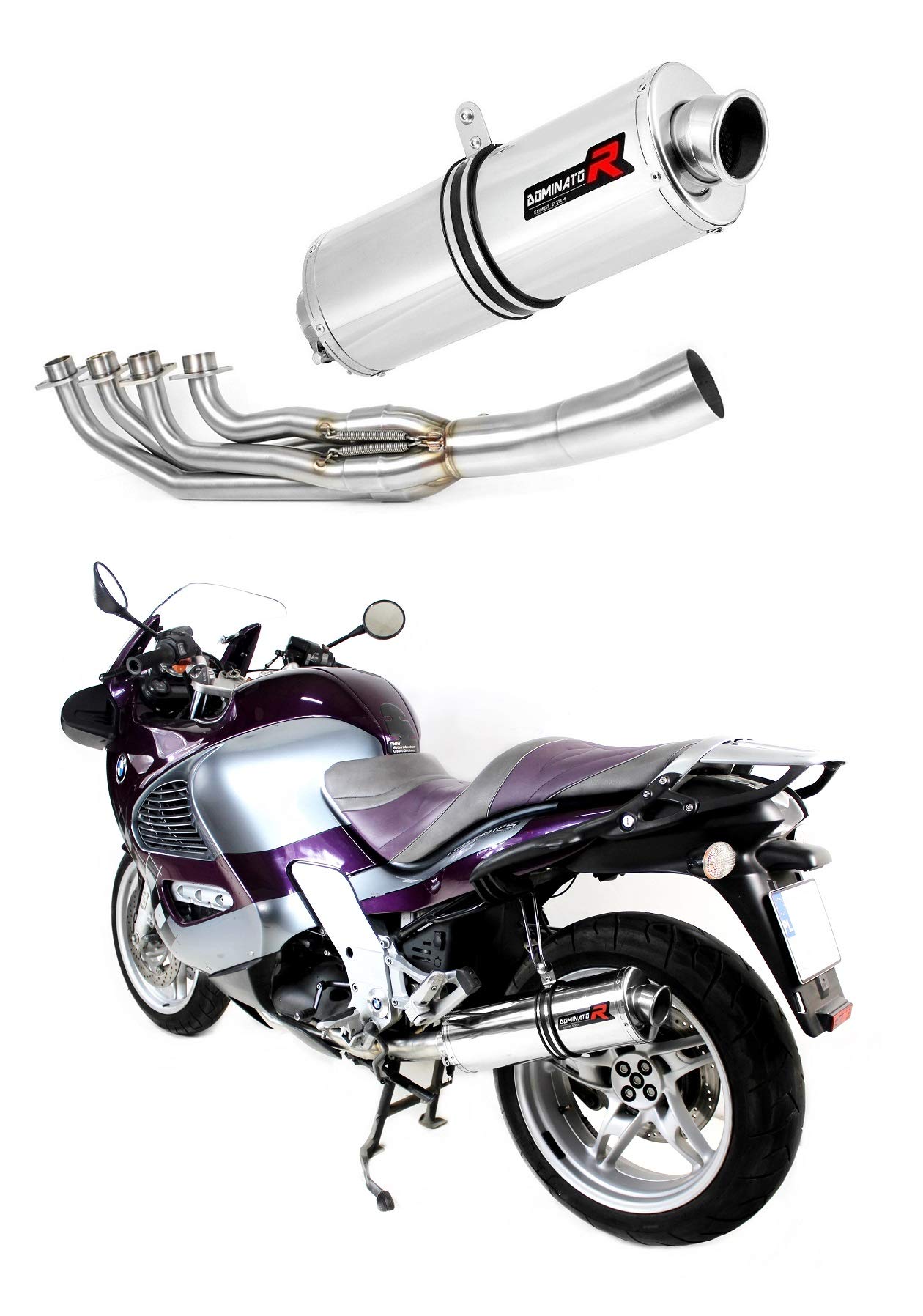 DOMINATOR Auspuffanlagen Schalldämpfer OV kompatibel mit K1200RS 1997-2000 von DOMINATOR EXHAUST SYSTEM