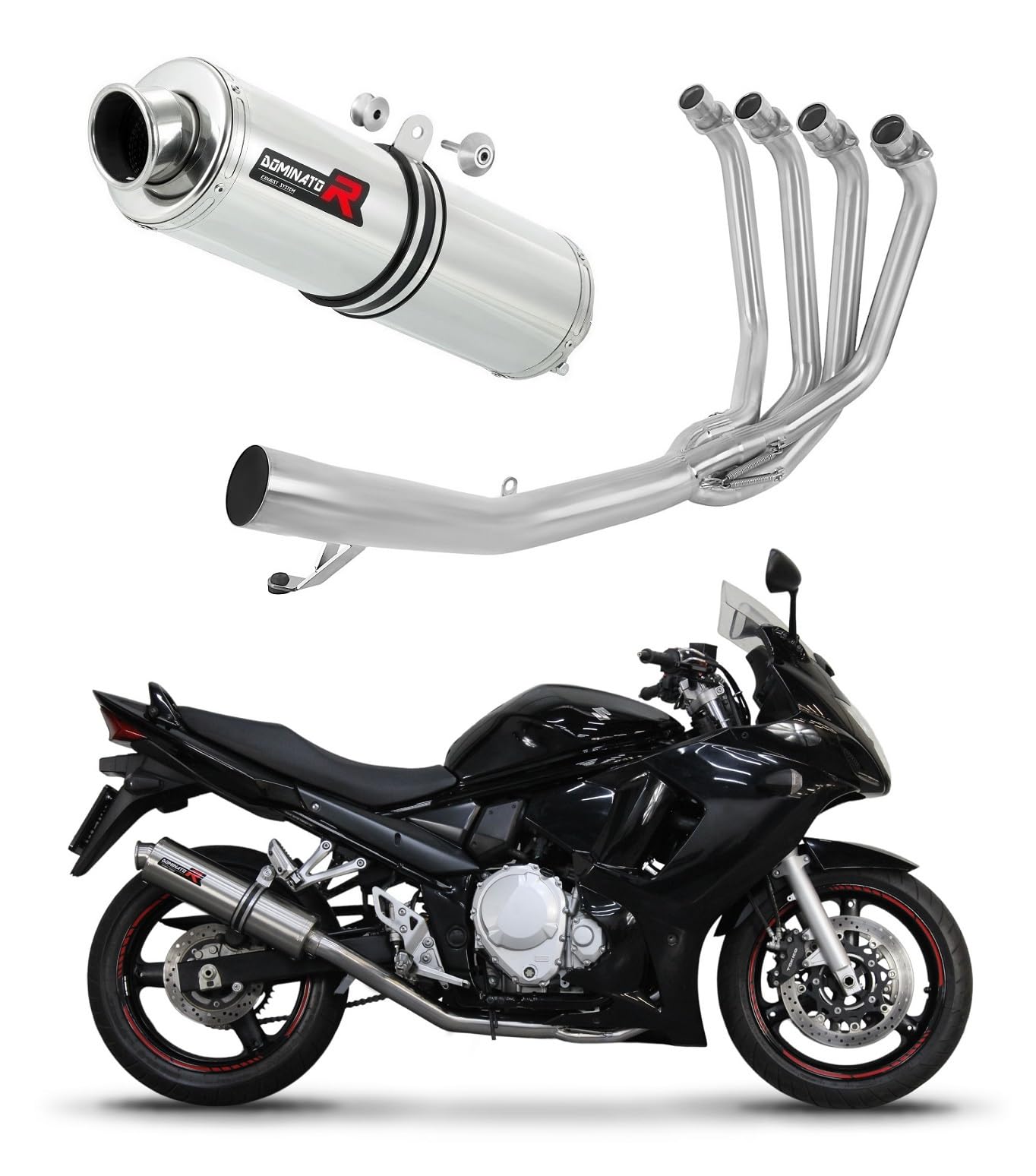 DOMINATOR Auspuffanlagen Schalldämpfer ST kompatibel mit GSX 1250 FA 2010-2016 von DOMINATOR EXHAUST SYSTEM