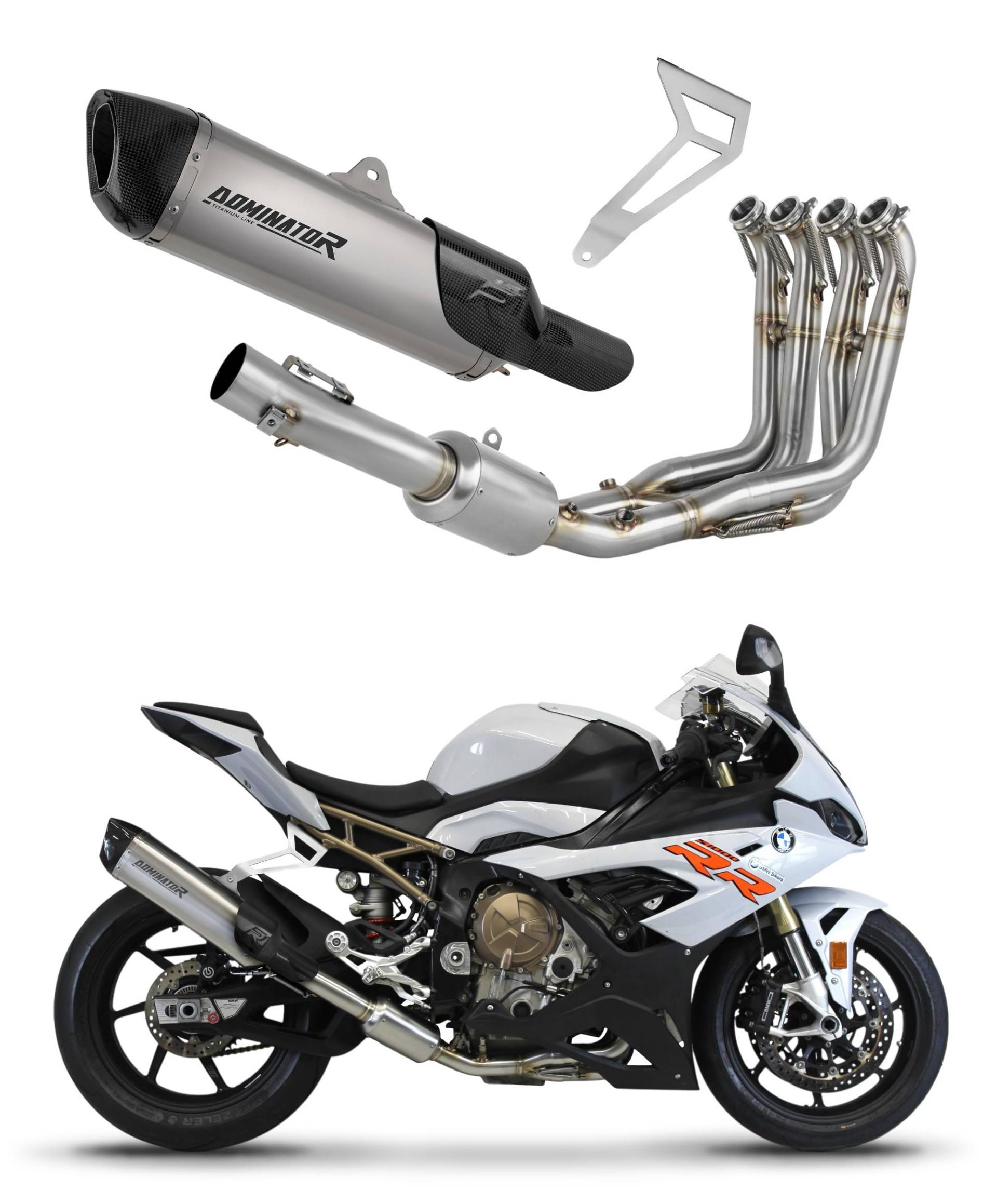 DOMINATOR Auspuffanlagen Schalldämpfer Titan HP6 kompatibel mit S1000RR 2019-2022 von DOMINATOR EXHAUST SYSTEM