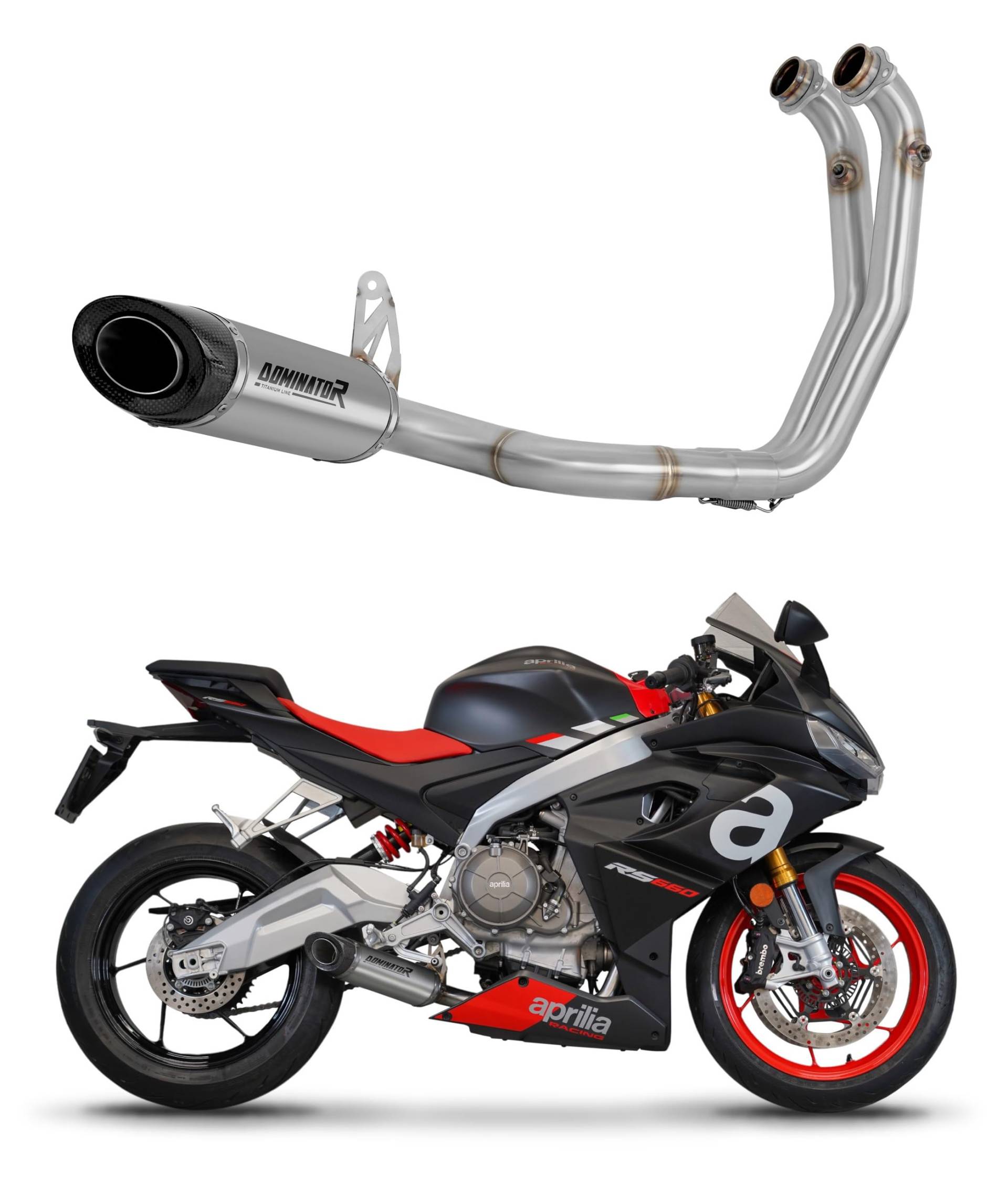 DOMINATOR Auspuffanlagen Schalldämpfer Titan HP8 kompatibel mit RS 660 2020-2023 von DOMINATOR EXHAUST SYSTEM