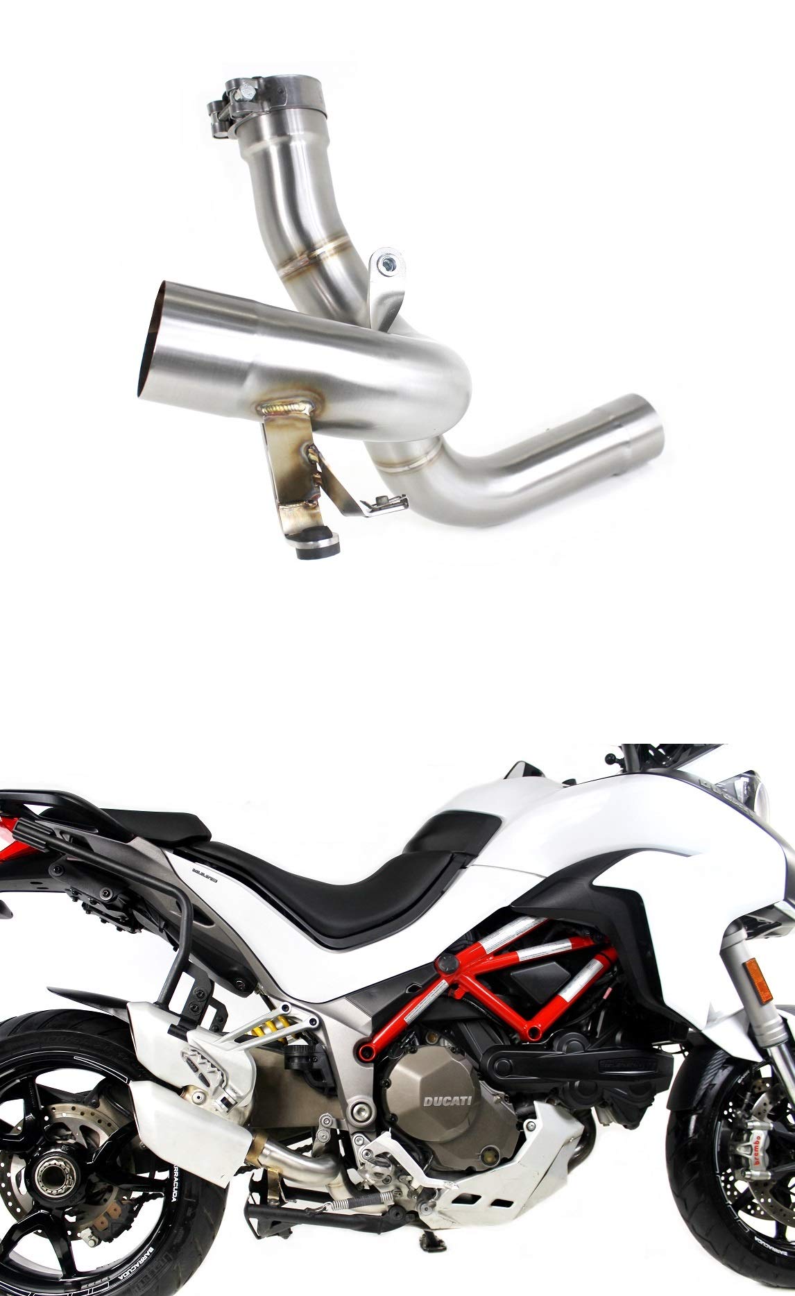 DOMINATOR DE-CAT DECAT Katalysator Entfernung Downpipe MTS 1200 S MULTISTRADA 15-17 von DOMINATOR EXHAUST SYSTEM