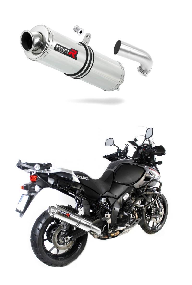 DOMINATOR EU Homologiert genehmigt Schalldämpfer Auspuff ST kompatibel mit DL 1050 V - Strom/XT/DE 2020-2024 von DOMINATOR EXHAUST SYSTEM