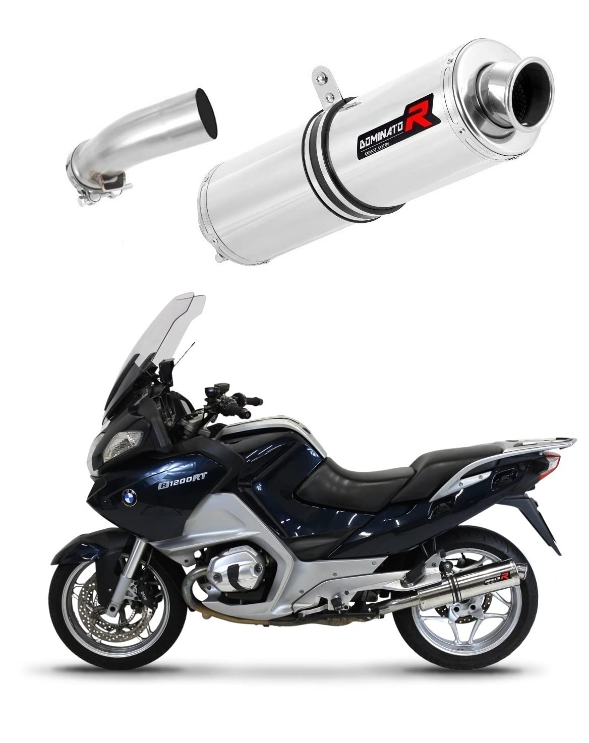 DOMINATOR EU zugelassener Auspuff Schalldämpfer ST kompatibel mit R1200RT 2010-2013 von DOMINATOR EXHAUST SYSTEM