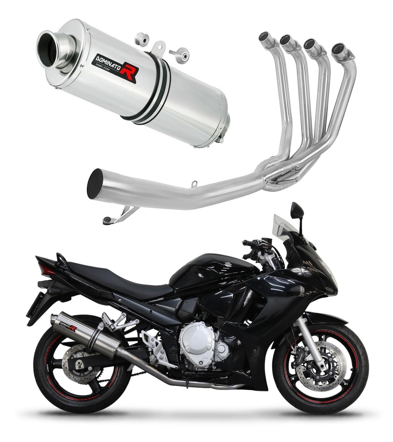 DOMINATOR Auspuffanlagen Schalldämpfer OV kompatibel mit GSX 1250 FA 2010-2016 von DOMINATOR EXHAUST SYSTEM