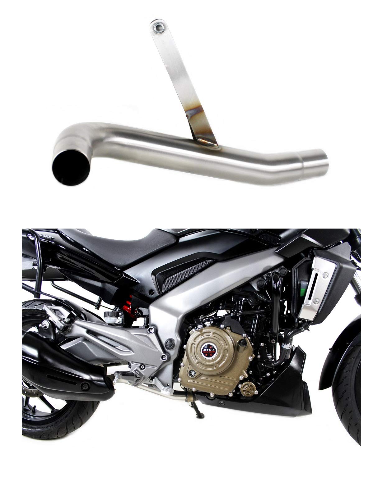 DOMINATOR Krümmer Zentralanschluss kompatibel mit Dominar 400 2016-2018 von DOMINATOR EXHAUST SYSTEM