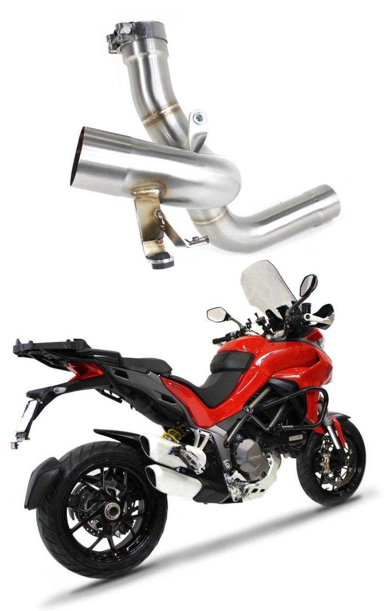 DOMINATOR Racing Downpipe Mid Pipe kompatibel mit Multistrada 1260 1260 S 2018–2020 von DOMINATOR EXHAUST SYSTEM