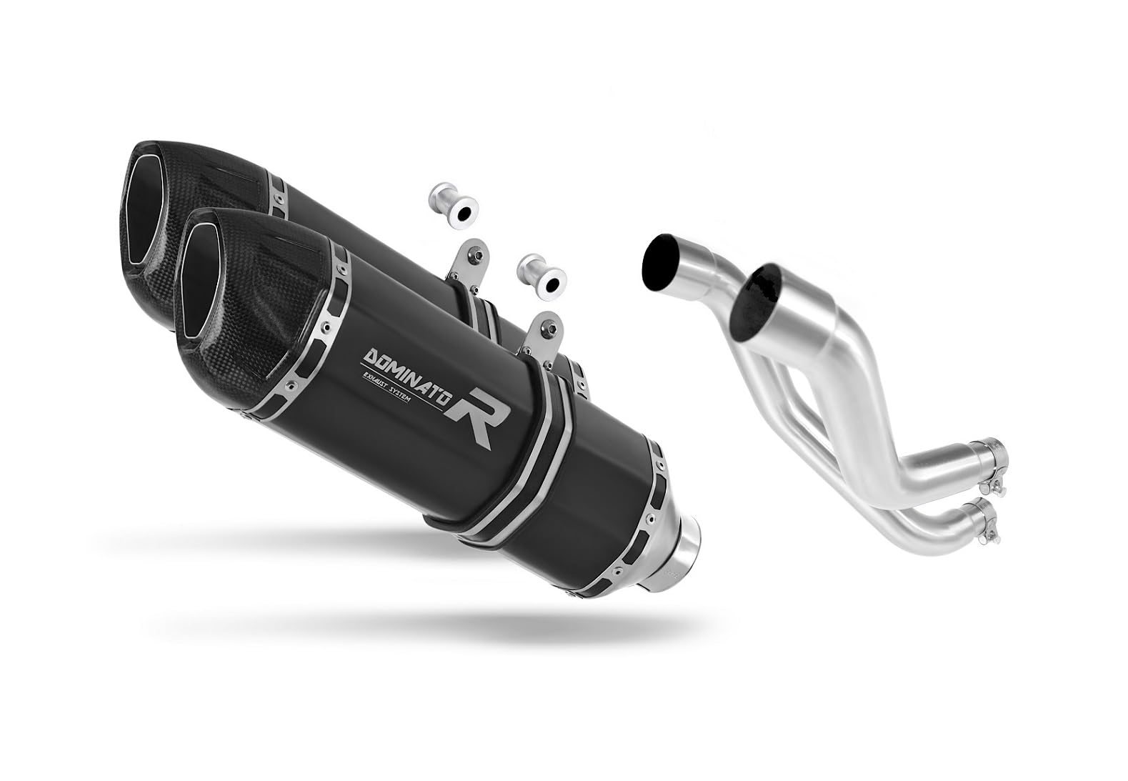 DOMINATOR Schalldämpfer Auspuff HP1 BLACK kompatibel mit Pegaso 650 Factory 2007-2010 von DOMINATOR EXHAUST SYSTEM