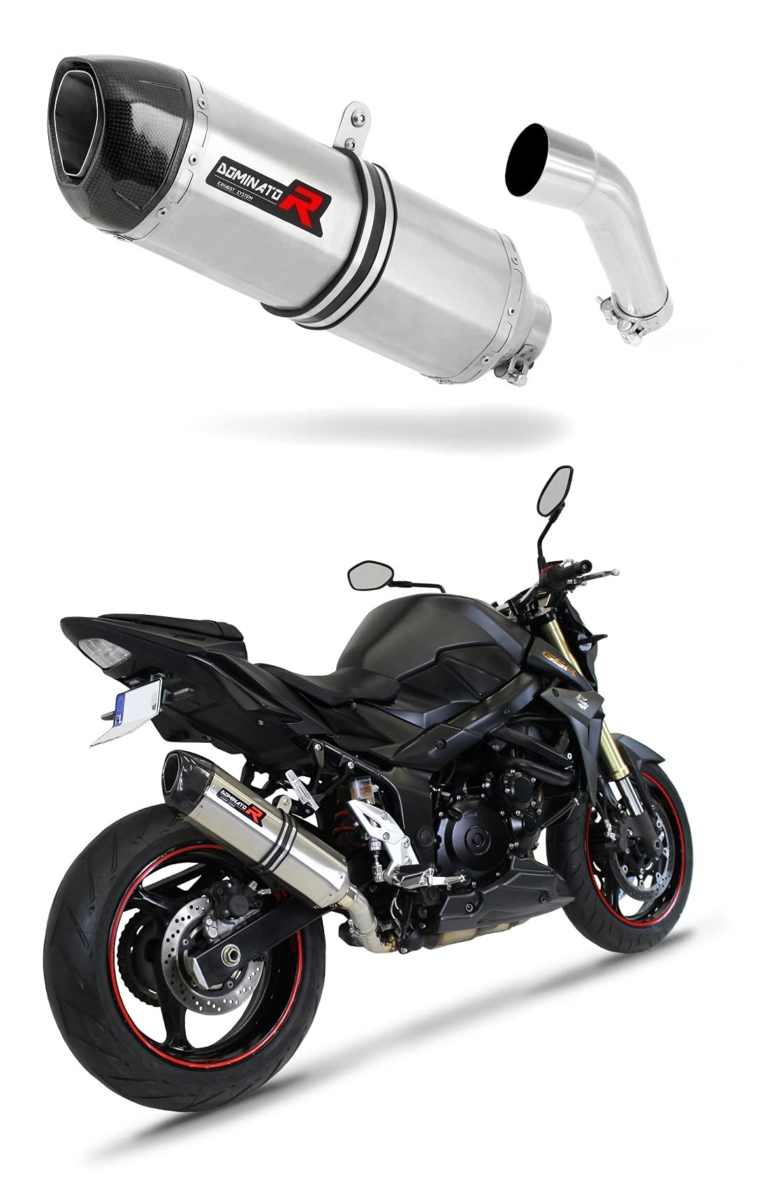 DOMINATOR Schalldämpfer Auspuff HP1 kompatibel mit GSR 750 2011-2016 von DOMINATOR EXHAUST SYSTEM