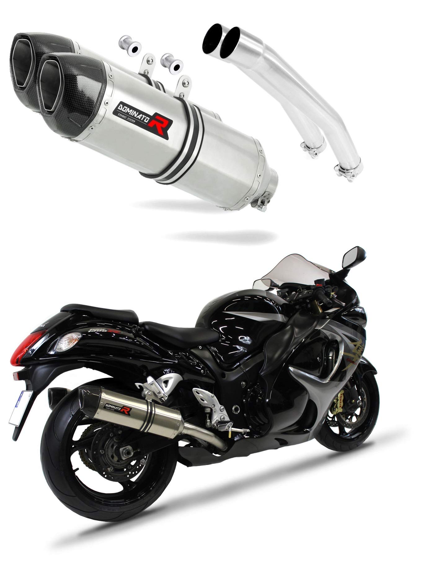 DOMINATOR Schalldämpfer Auspuff HP1 kompatibel mit GSXR 1300 Hayabusa 2008-2019 von DOMINATOR EXHAUST SYSTEM