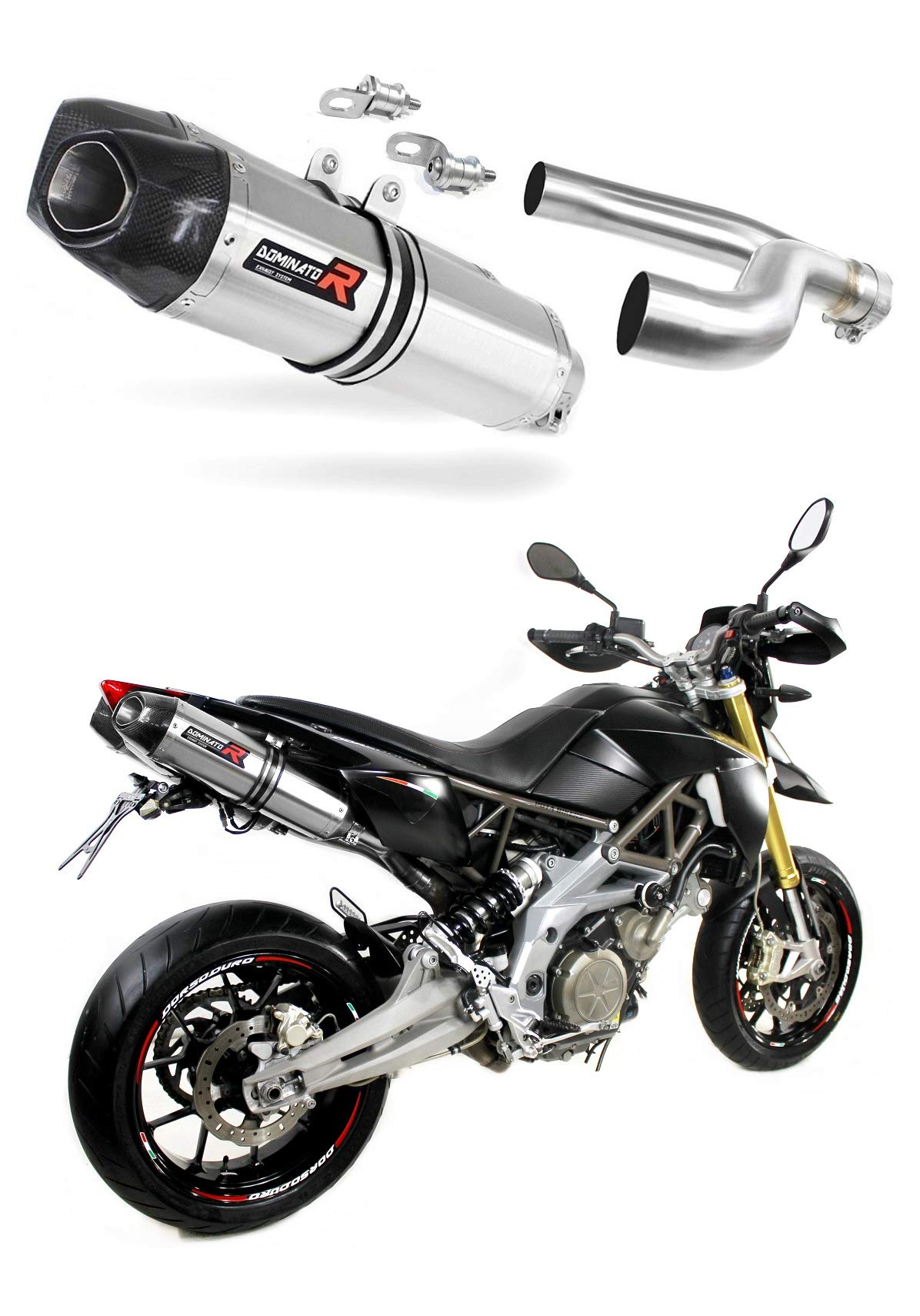 DOMINATOR Schalldämpfer Auspuff HP1 kompatibel mit SMV DORSODURO 750 2008-2016 von DOMINATOR EXHAUST SYSTEM