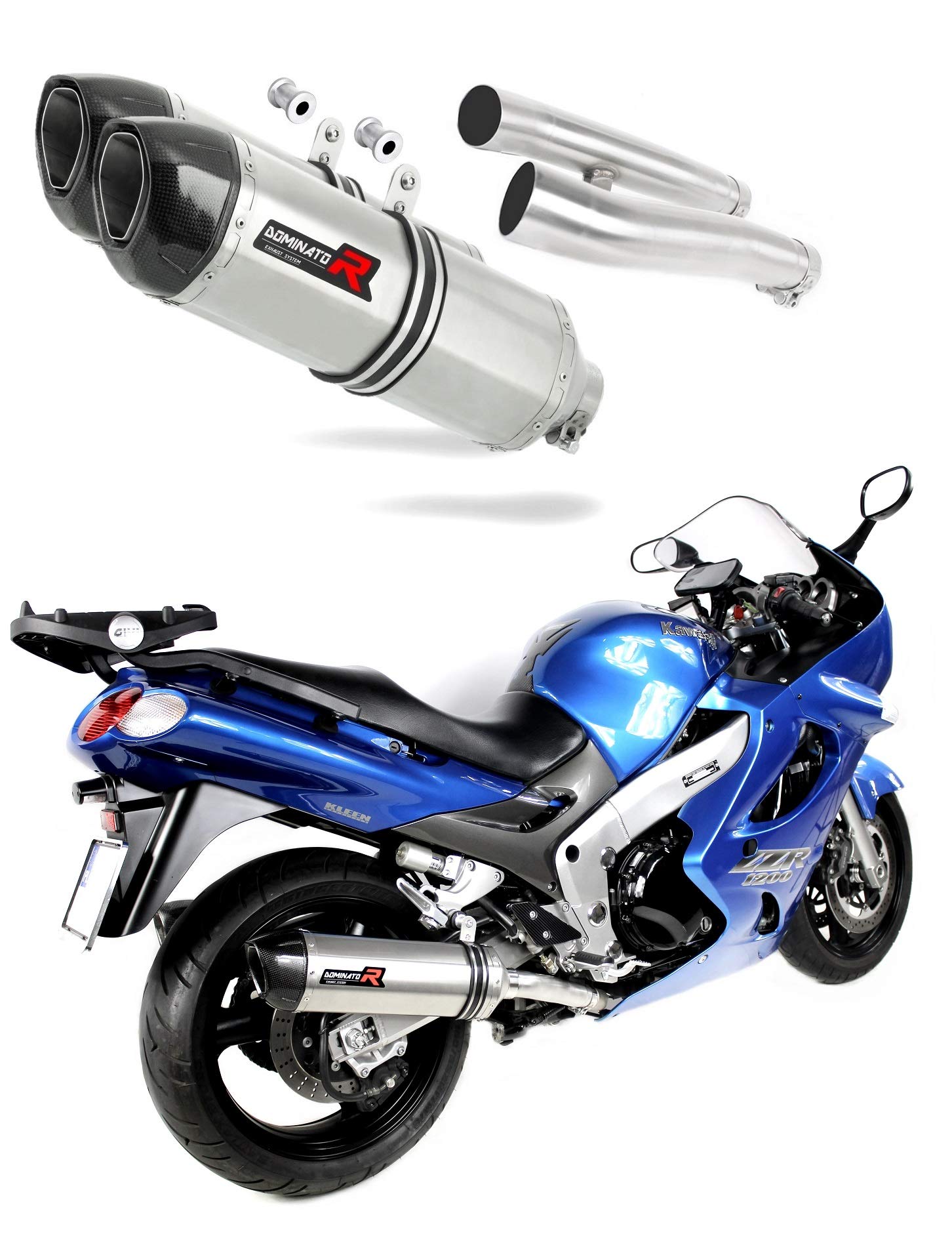 DOMINATOR Schalldämpfer Auspuff HP1 kompatibel mit ZZR 1200 2002-2005 von DOMINATOR EXHAUST SYSTEM