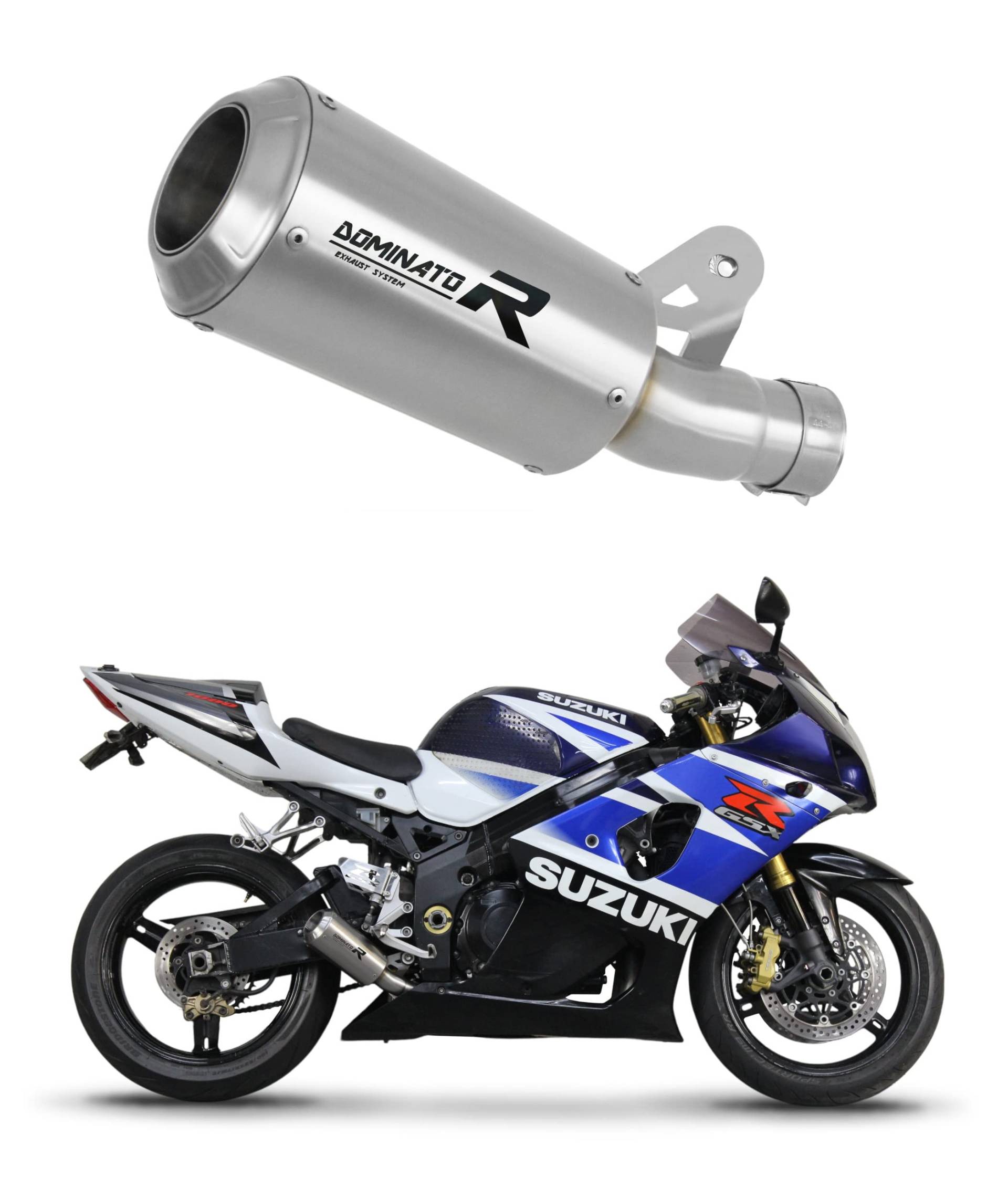 DOMINATOR Schalldämpfer Auspuff GPS kompatibel mit GSXR 1000 K1 - K4 2001-2004 von DOMINATOR EXHAUST SYSTEM