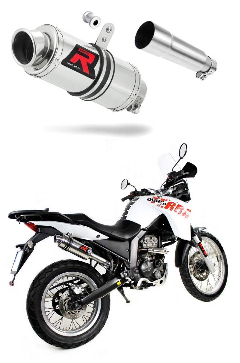 Derbi Terra Adventure 125 Auspuff GP I Schalldämpfer Dominator Exhaust Racing Slip-on 2008 2009 2010 2011 2012 2013 2014 2015 von DOMINATOR EXHAUST SYSTEM