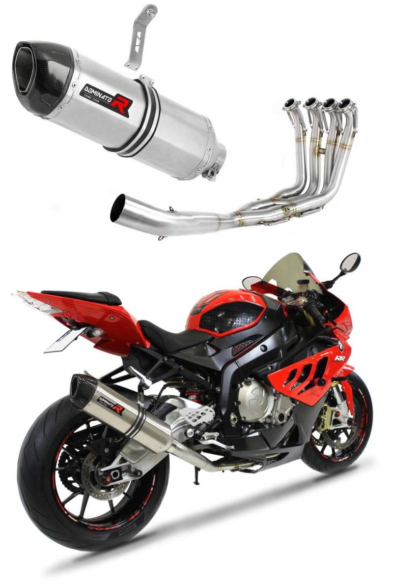 Dominator HP1 Endschalldämpfer Auspuff + Collector Full System kompatibel mit S1000RR 12-14 2012-2014 + DB KILLER von DOMINATOR EXHAUST SYSTEM