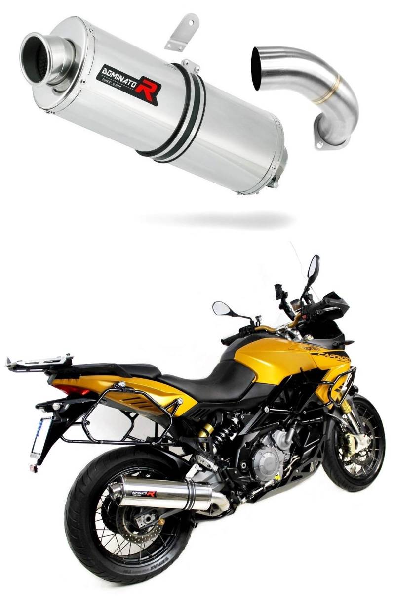 ETV 1200 Caponord Auspuff Oval Endschalldämpfer Dominator Exhaust Racing Slip-on 2013 2014 2015 2016 von DOMINATOR EXHAUST SYSTEM