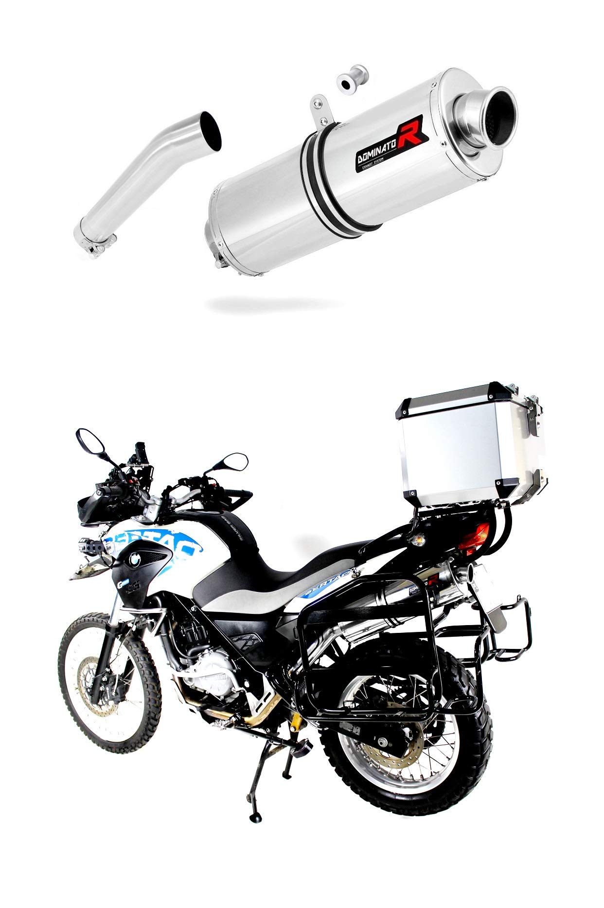 DOMINATOR Schalldämpfer Auspuff OV kompatibel mit G650 GS 2011-2018 von DOMINATOR EXHAUST SYSTEM