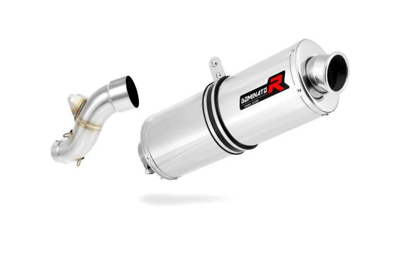 LC4 620 Auspuff Oval Endschalldämpfer Dominator Exhaust Racing Slip-on 1998 1999 von DOMINATOR EXHAUST SYSTEM