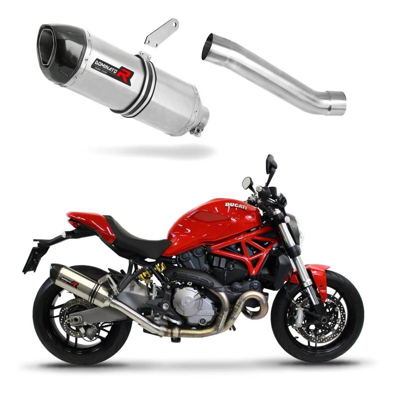 Monster 821 Exhaust HP1 Dominator Racing Schalldämpfer Auspuff 2018-2021 von DOMINATOR EXHAUST SYSTEM