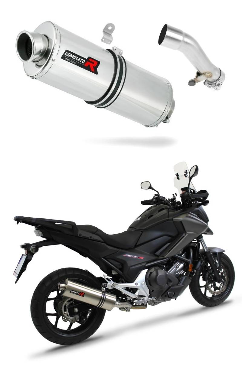 NC 700 750 D Integra Auspuff Oval Schalldämpfer Dominator Exhaust Racing Slip-on 2012-2020 von DOMINATOR EXHAUST SYSTEM