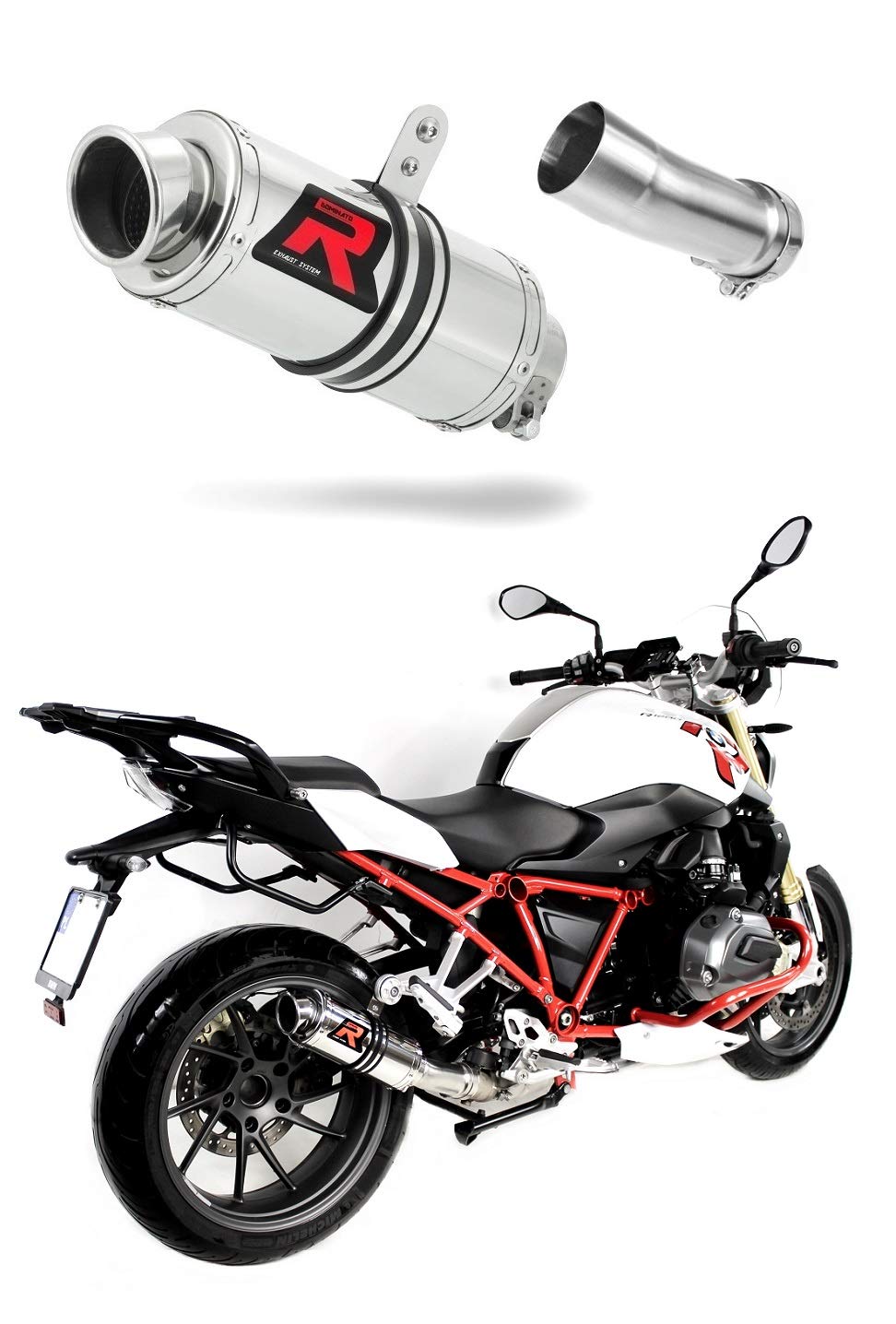 R 1200 R Auspuff GP I Endschalldämpfer Dominator Exhaust Racing Slip-on 2015 2016 2017 2018 von DOMINATOR EXHAUST SYSTEM