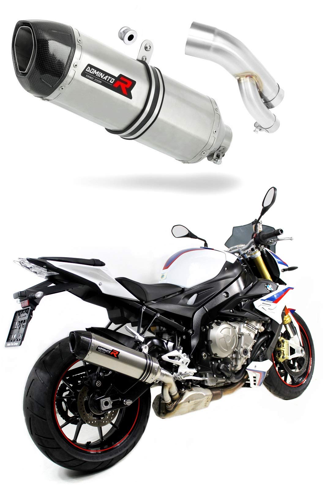 S 1000 R Auspuff HP1 Carbon Endschalldämpfer Dominator Exhaust Racing Slip-on 2017-2020 von DOMINATOR EXHAUST SYSTEM