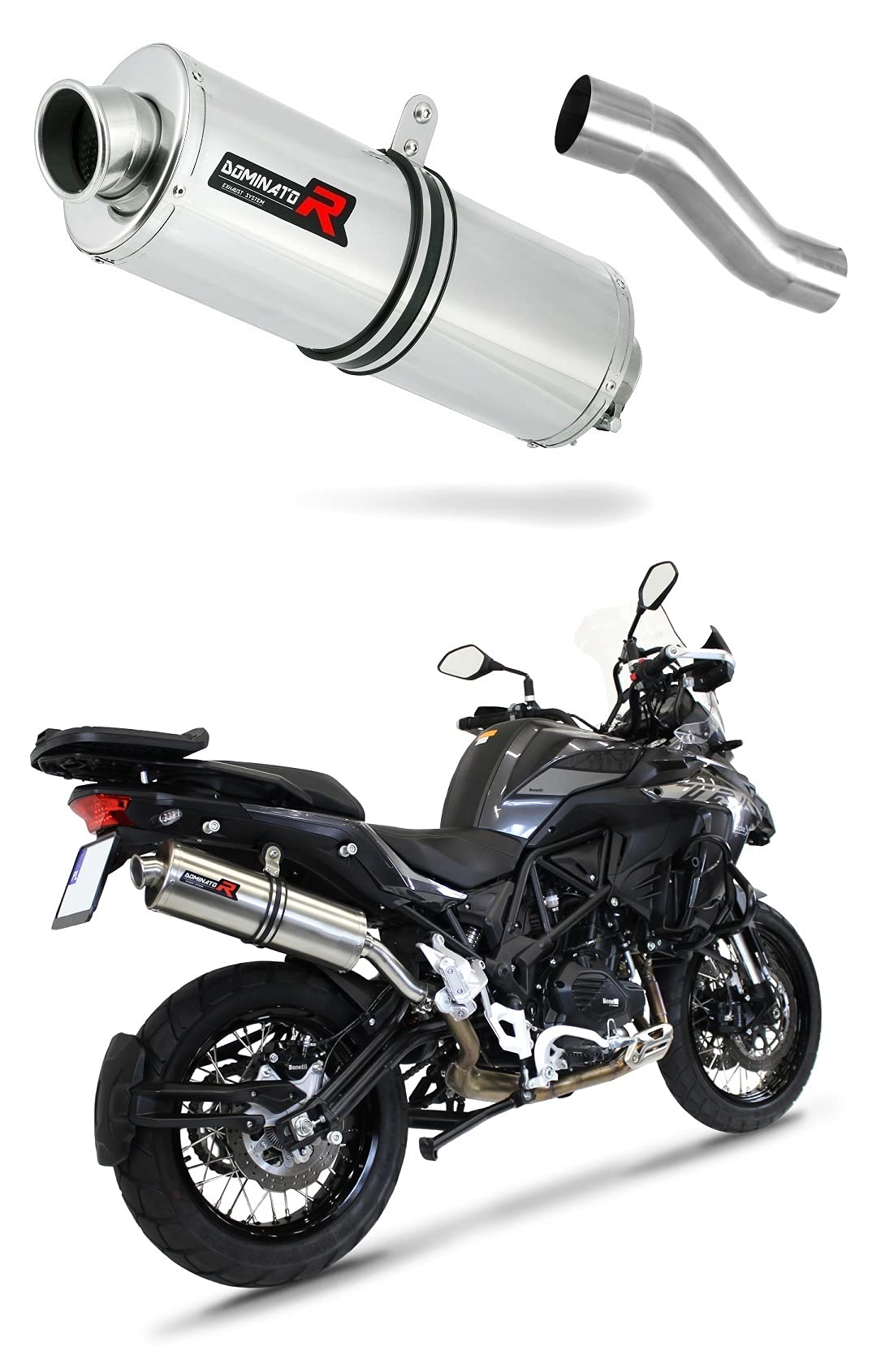 TRK 502 X Auspuff Oval Dominator Racing Schalldämpfer Auspuff 2018-2021 von DOMINATOR EXHAUST SYSTEM