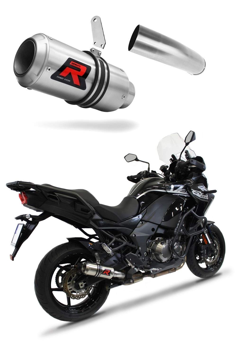 Versys 1000 zugelassener Auspuff GP Schalldämpfer Dominator Exhaust 2019 2020 2021 2022 2023 2024 von DOMINATOR EXHAUST SYSTEM