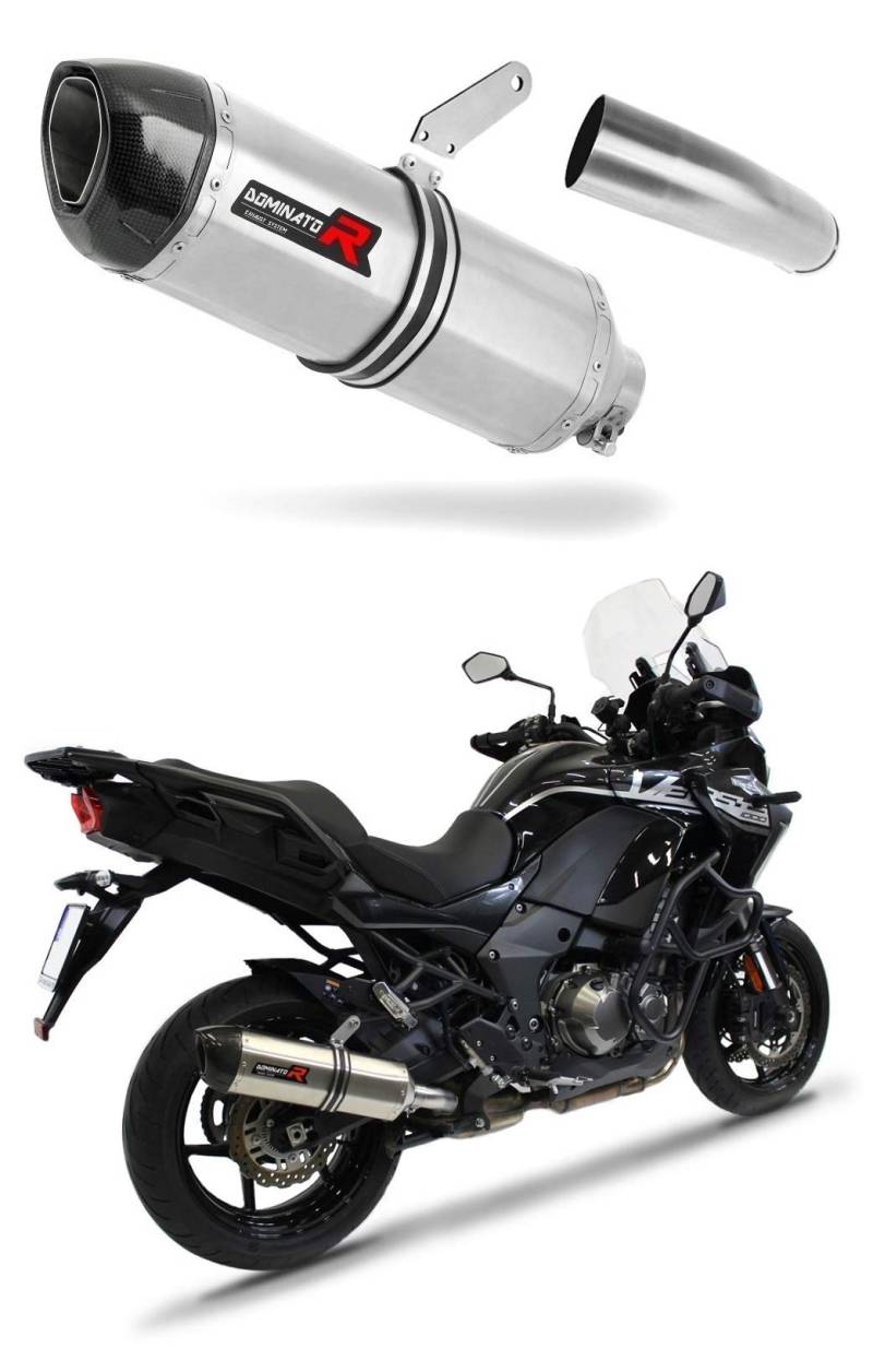 Versys 1000 zugelassener Auspuff HP1 Schalldämpfer Dominator Exhaust 2019 2020 2021 2022 2023 2024 von DOMINATOR EXHAUST SYSTEM