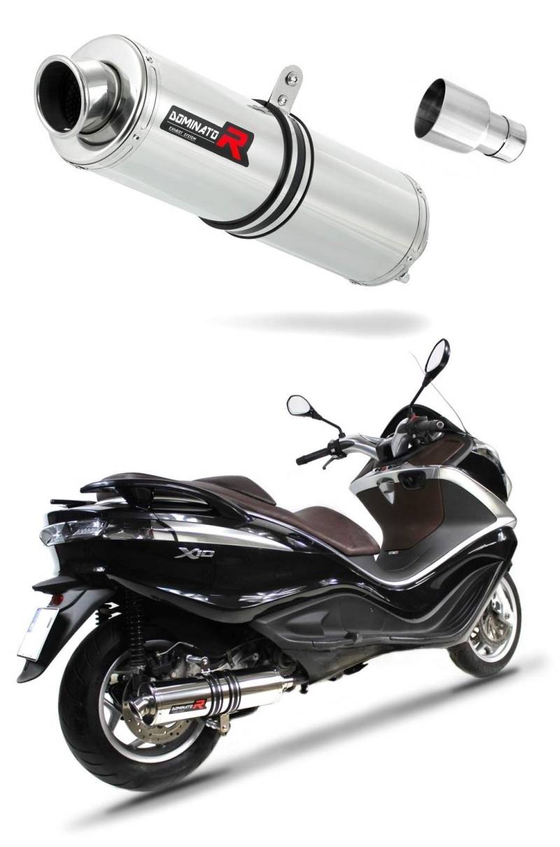 X10 125 Auspuff rund Endschalldämpfer Dominator Exhaust Racing Slip-on 2012 2013 2014 2015 2016 von DOMINATOR EXHAUST SYSTEM