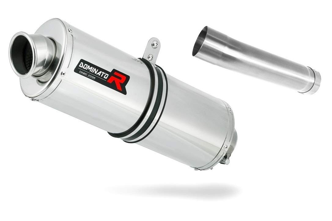 XJR 1300 Auspuff OVAL Endschalldämpfer Dominator Exhaust Racing Slip-on 2007-2016 von DOMINATOR EXHAUST SYSTEM