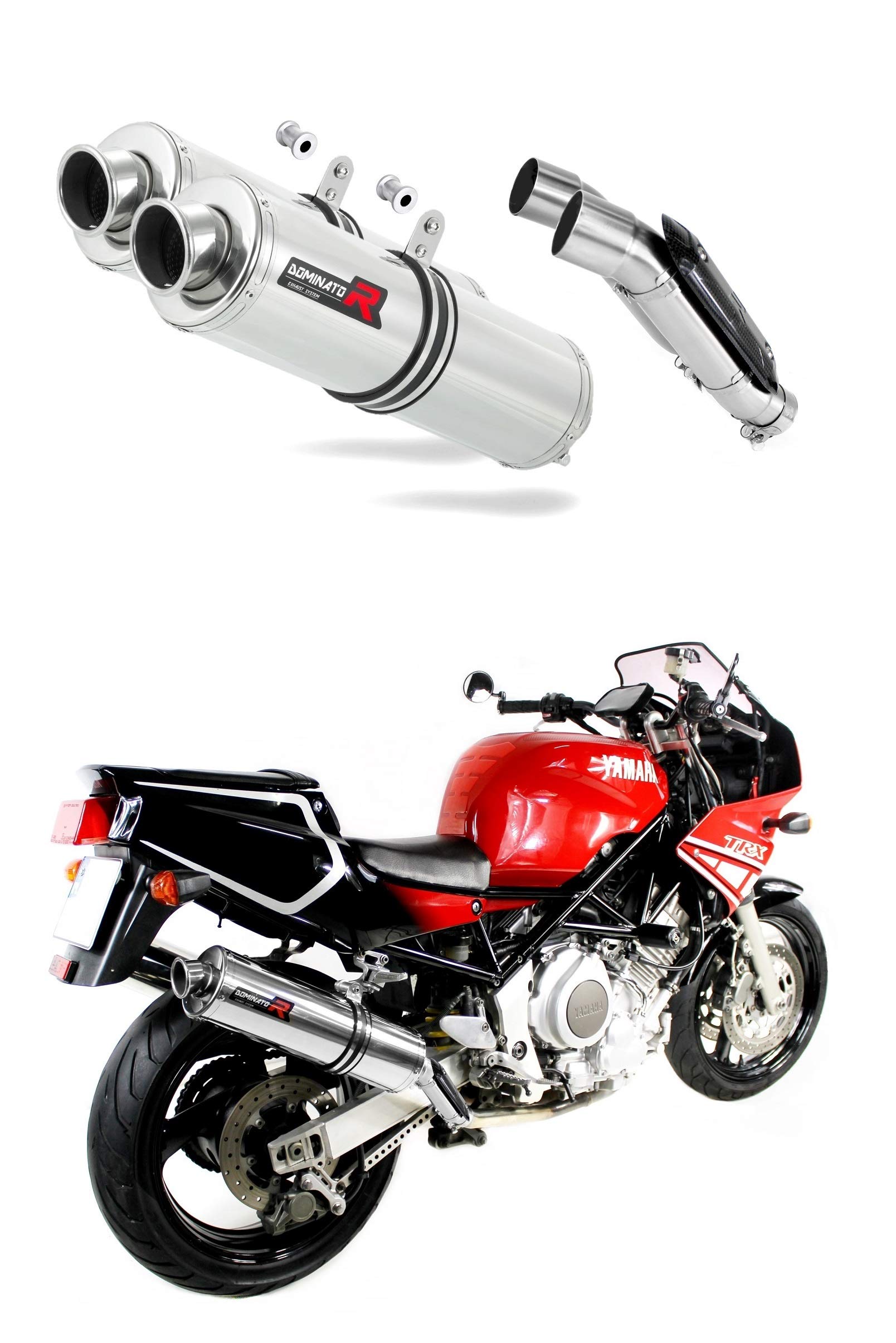 Auspuff Schalldämpfer Exhaust Dominator TRX 850 1995-2000 + DB Killer (RUND) von DOMINATOR EXHAUST SYSTEM