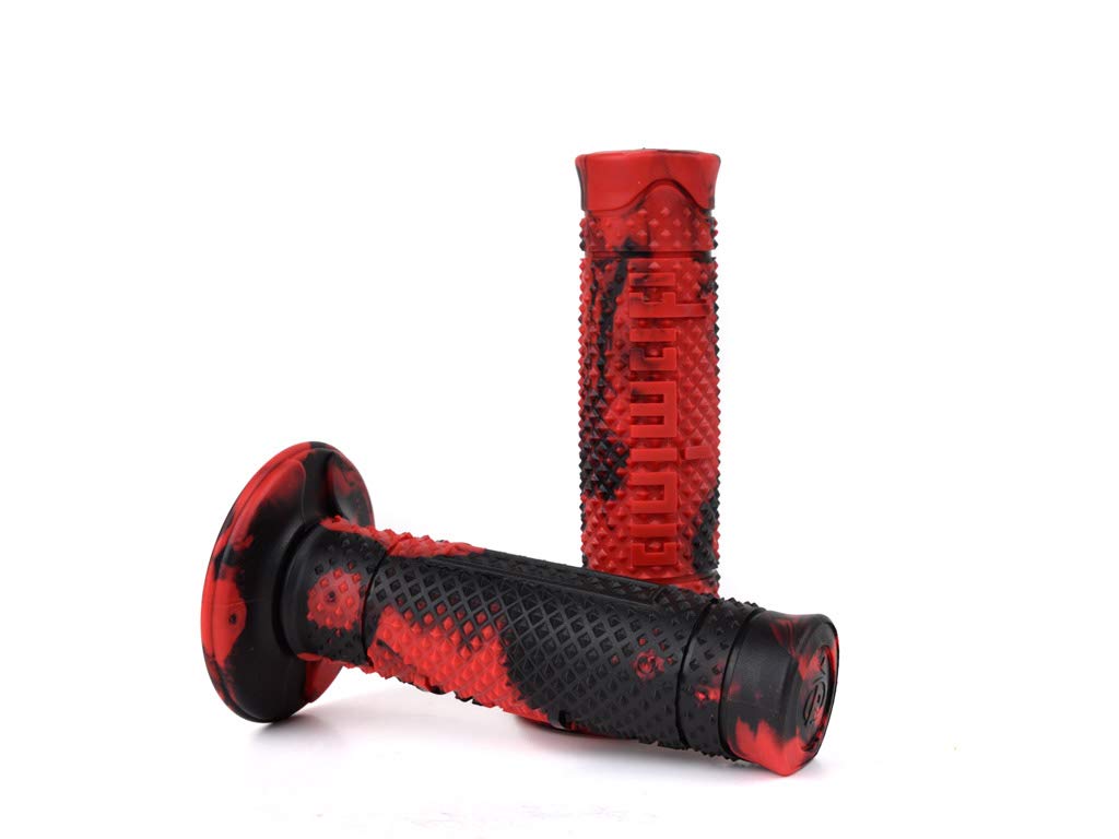 DOMINO 1 Paar Domino Snake Griffe rot/schwarz (Motorradgriffe) / Couple Handle Grips Domino Snake Red-Schwarz (Knobs Motorcycle) von DOMINO