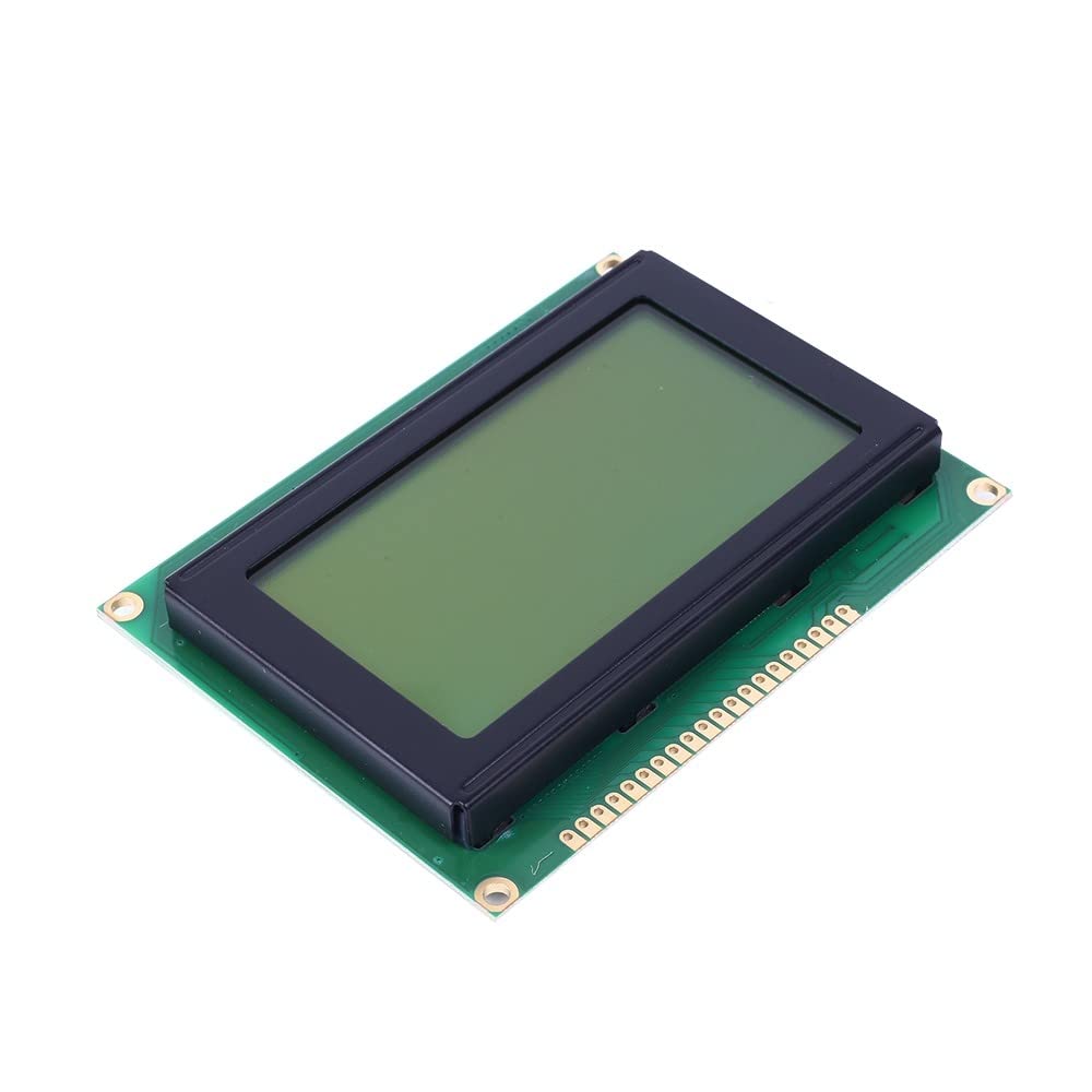 LCD Bildschirm Anzeigemodul, 5V LCD12864 Gelb-Grün LCD Display Bildschirm 128x64 Dot Matrix Display Grafik Bildschirm von DONGKER